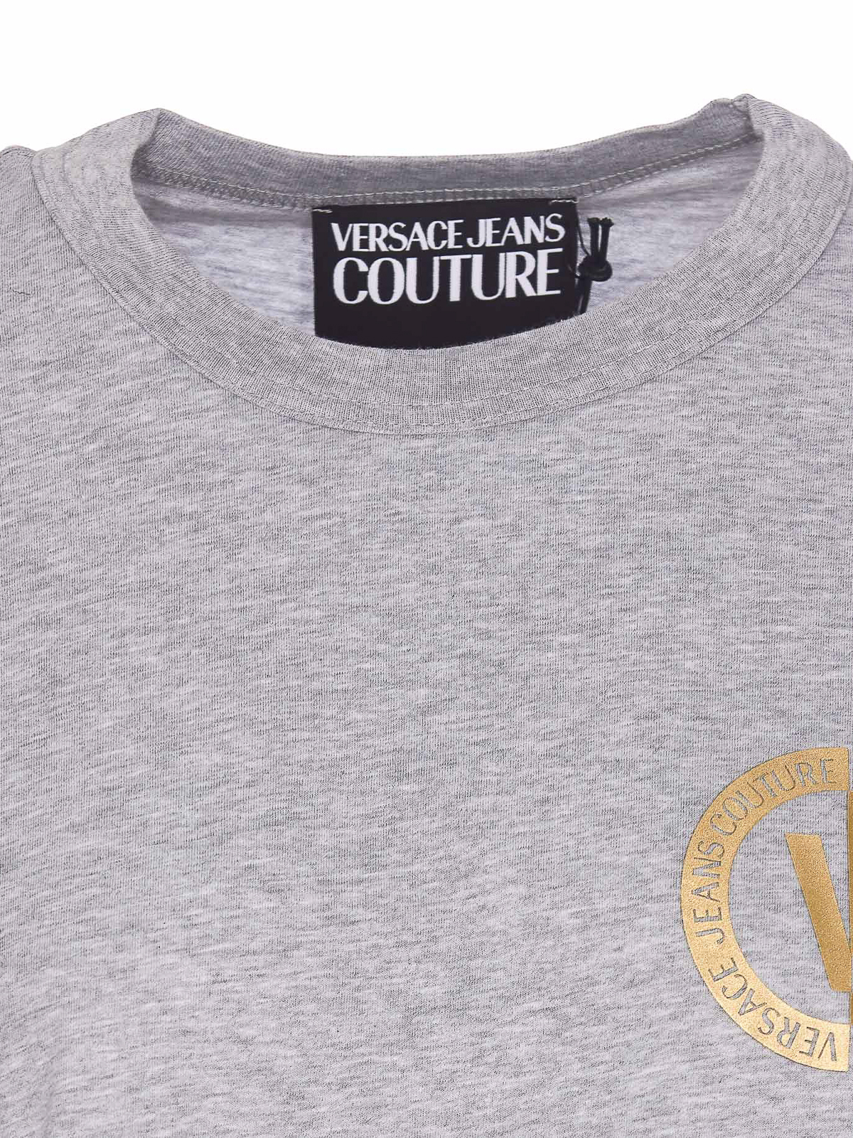 T-shirts Versace Jeans Couture - V-emblem logo t-shirt - 74GAHT10CJ00TG80