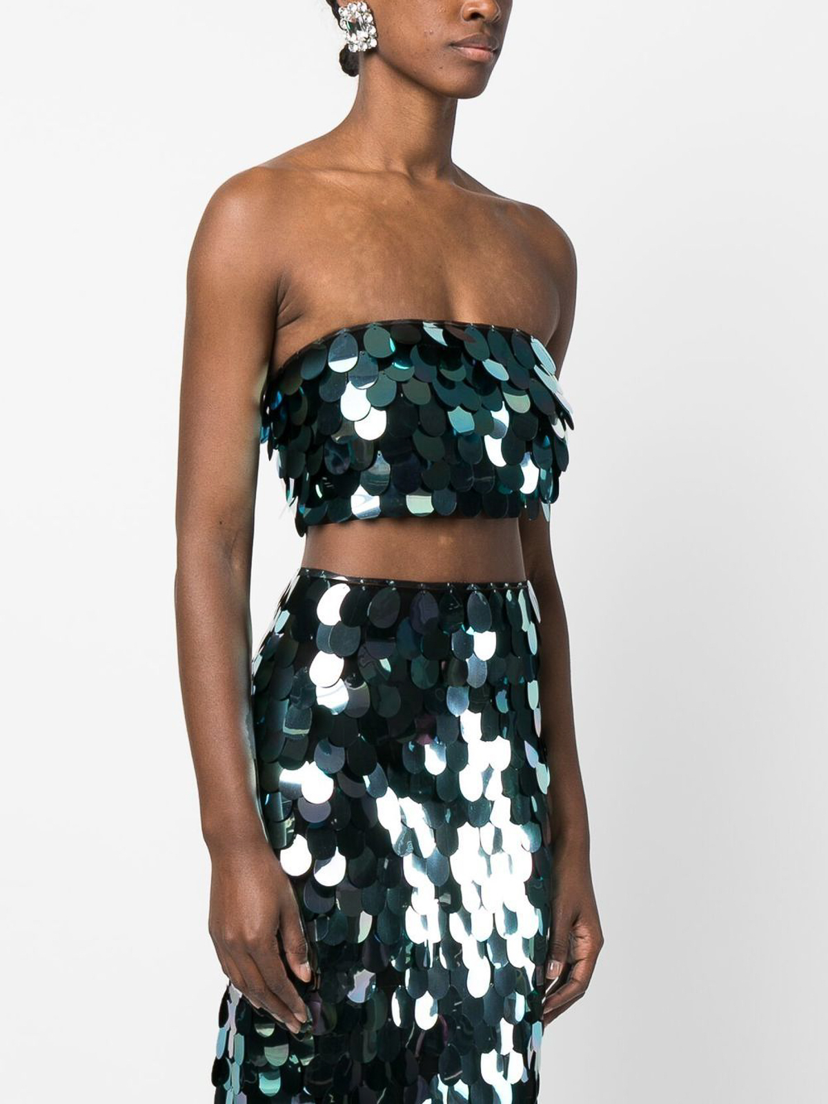 Tops u0026 Tank tops New Arrivals - Sequin strapless top - NA02SD0145EBLUE