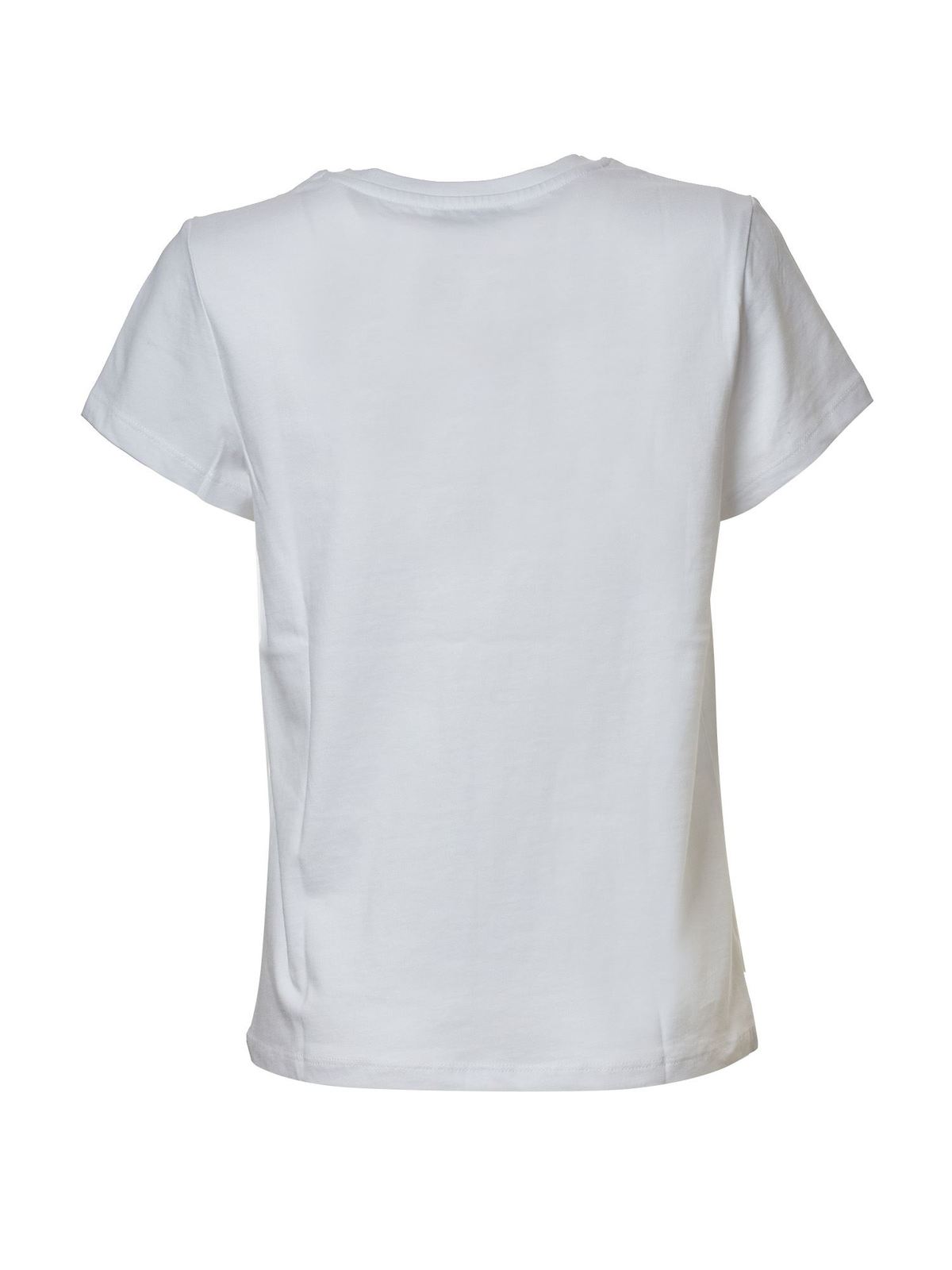 T-shirts A.P.C. - Logo t-shirt in white and blue - COBQXF26588 | iKRIX.com