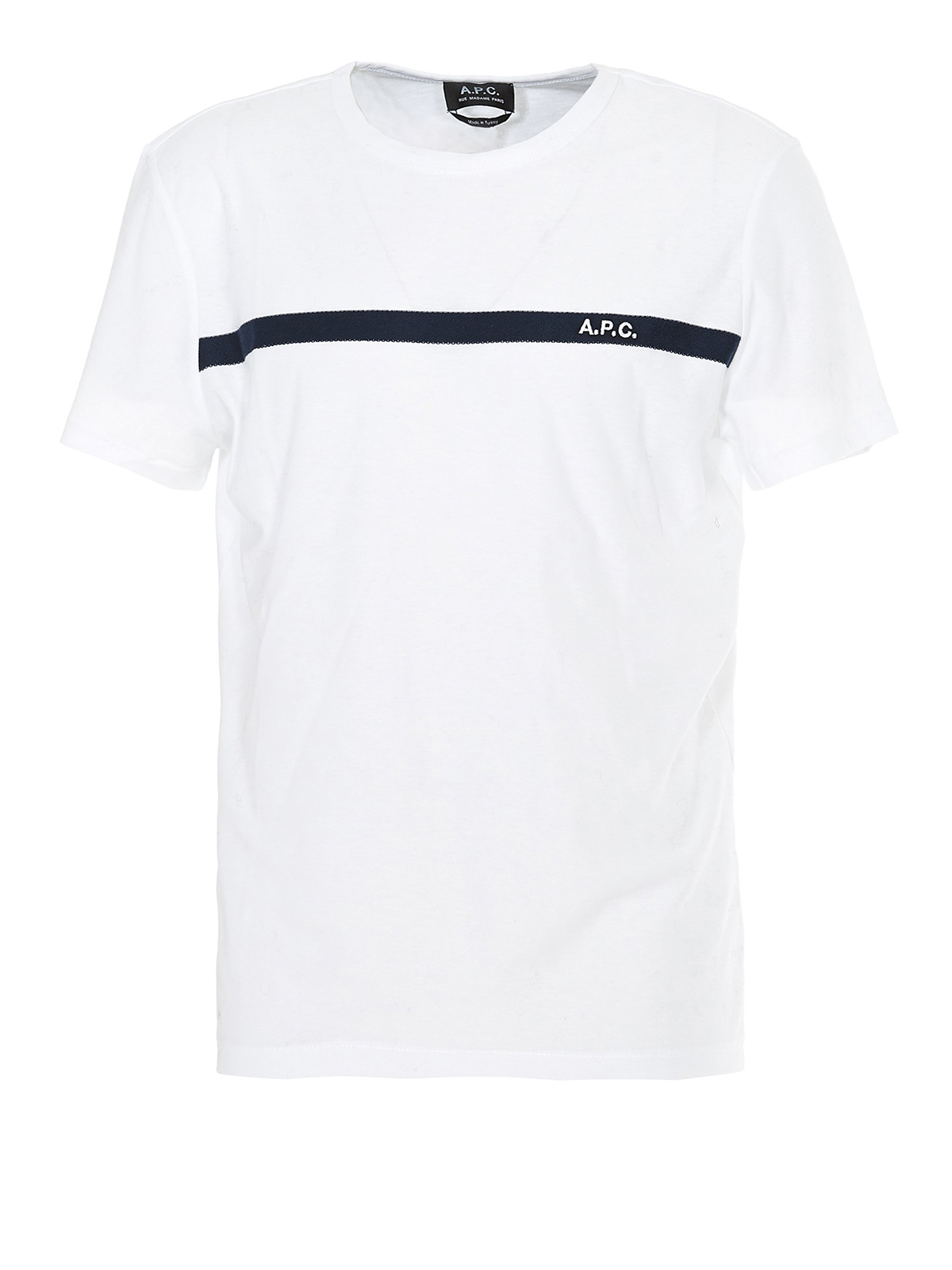 A.P.C. - Yukata logo band white T-shirt - t-shirts - COCLIH26643IAK