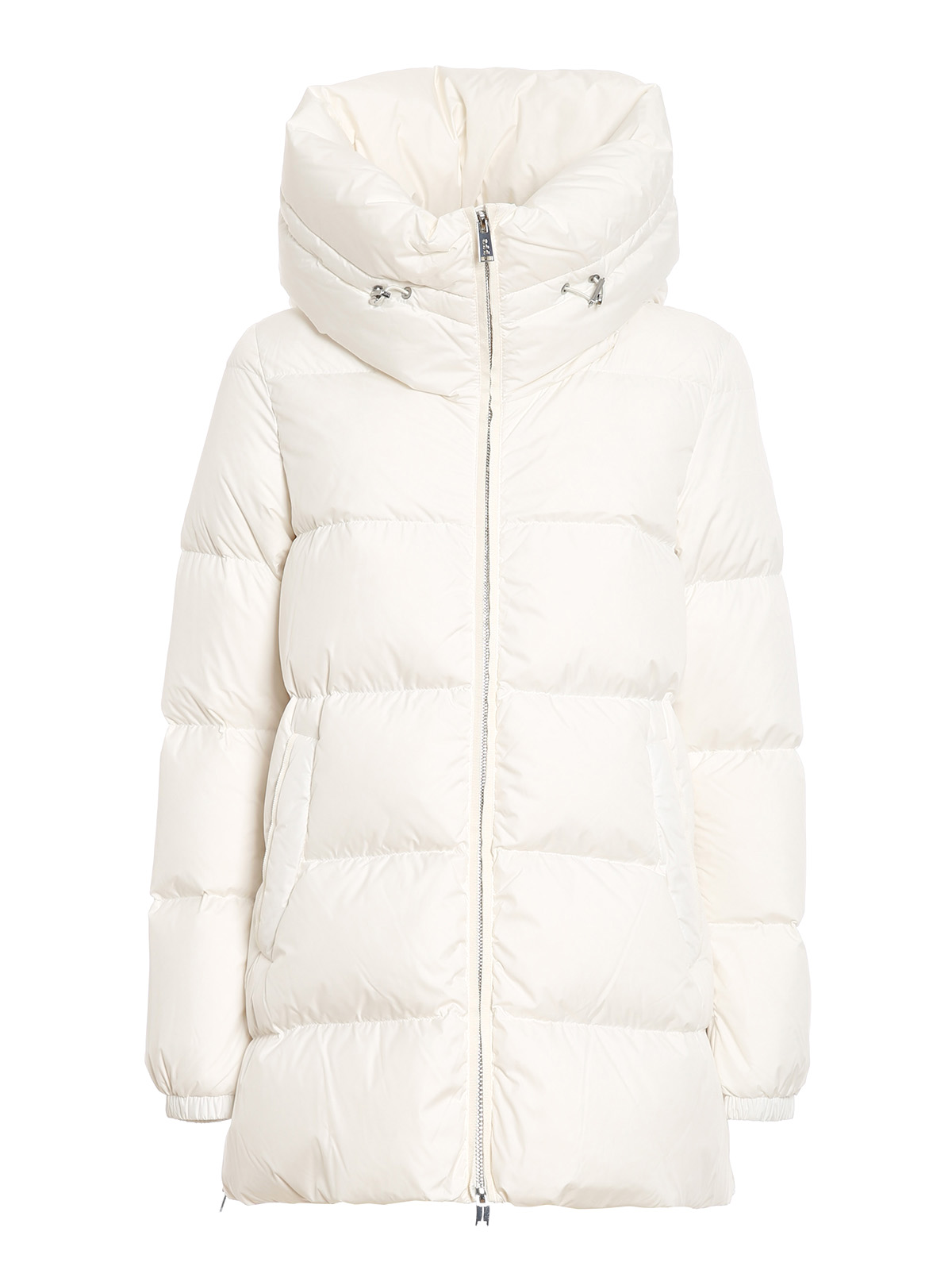 Padded jackets Add - White quilted longuette puffer jacket - 2AW3301132
