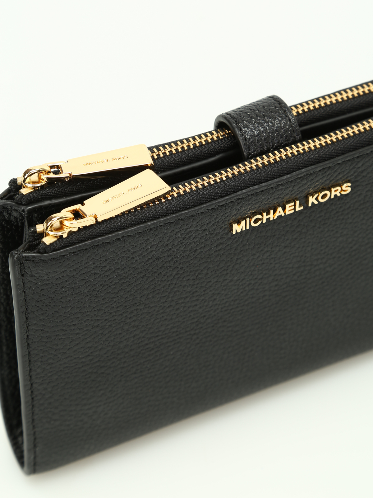 michael kors black zip wallet
