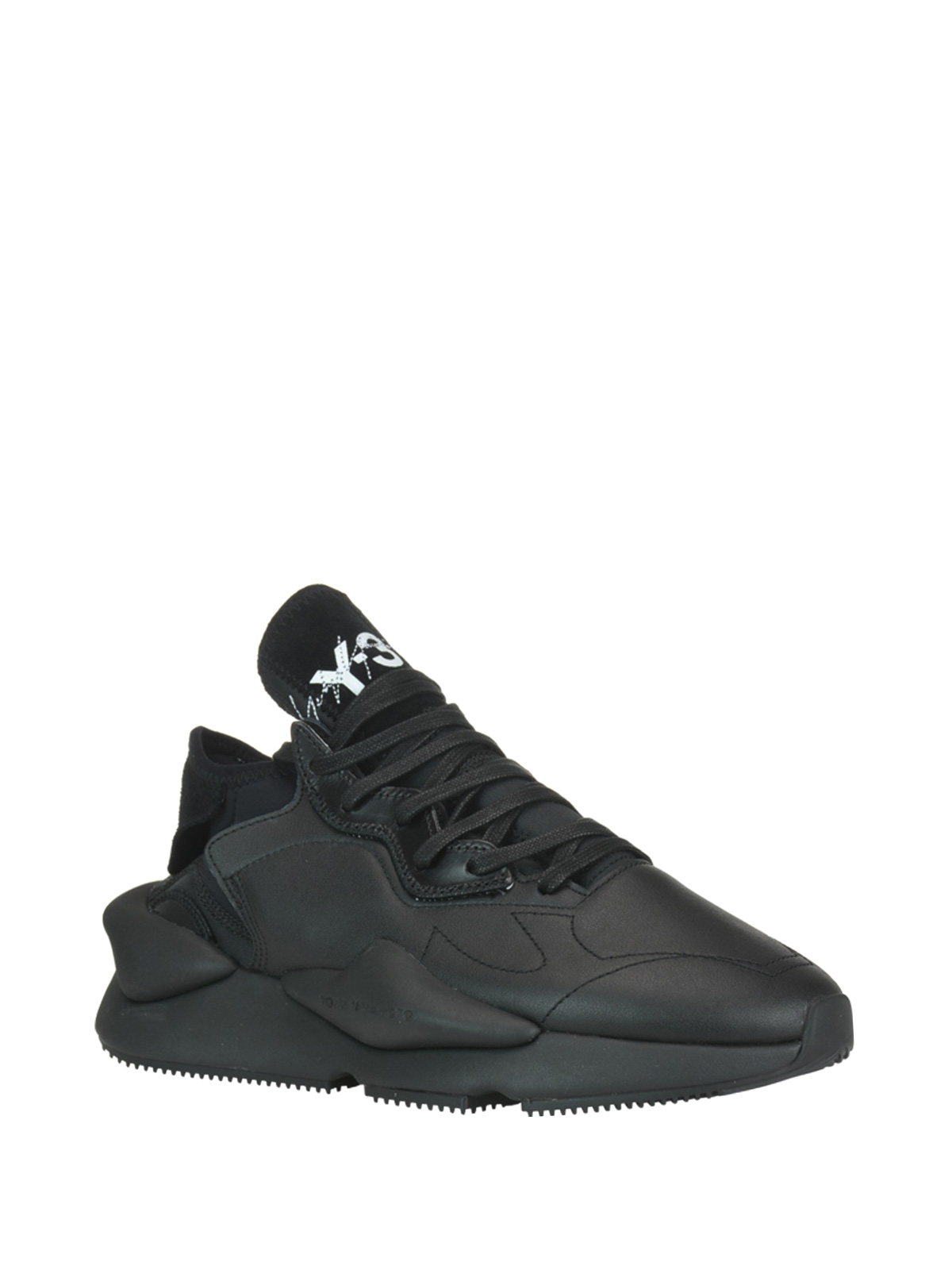 Adidas Y-3 - Y-3 leather and fabric sneakers - EF2561W
