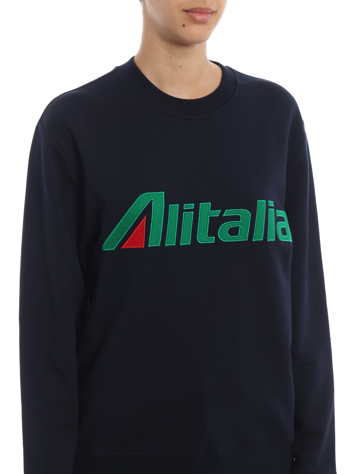 Hurtig naturlig Styrke Sweatshirts & Sweaters Alberta Ferretti - Alitalia logo embroidery  sweatshirt - J17011673290