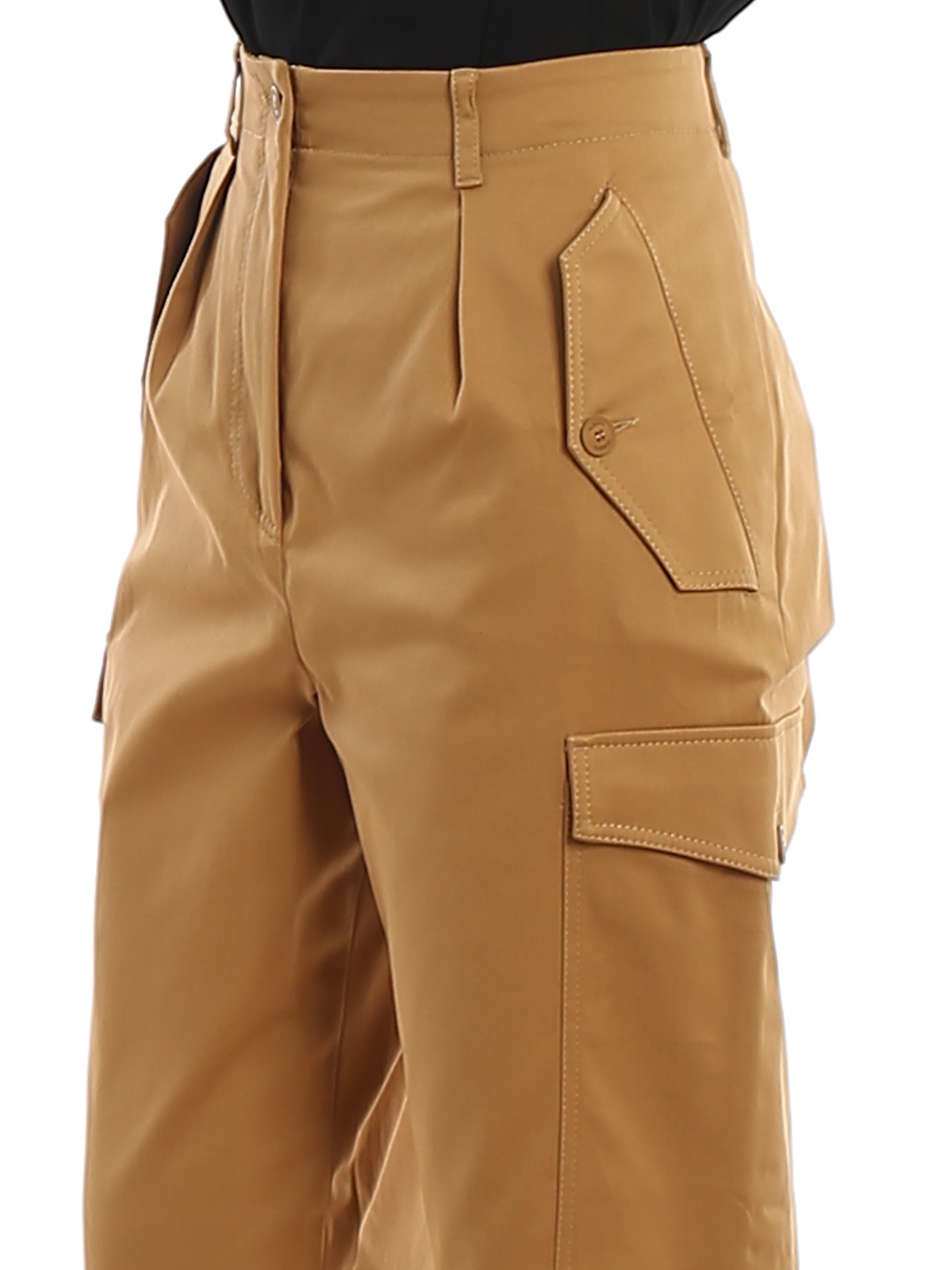 high rise cargo pants
