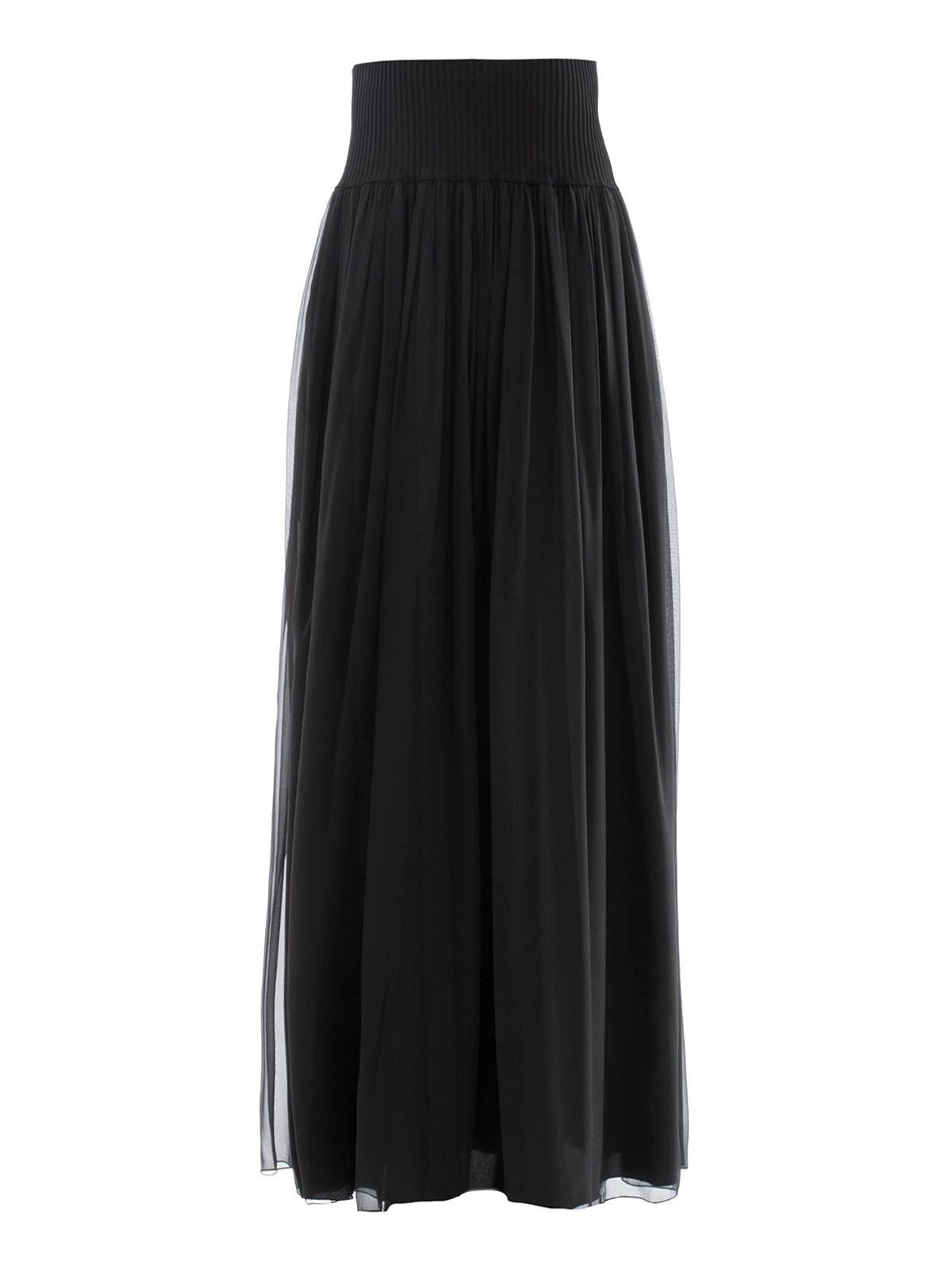 black silk long skirt