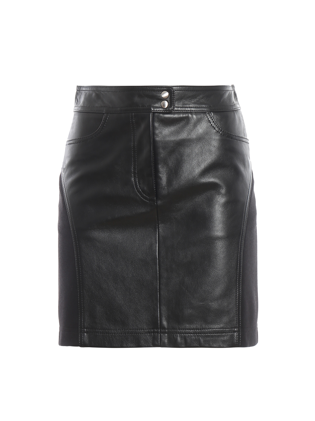 Mini skirts Alberta Ferretti - Nappa leather stretch mini skirt ...