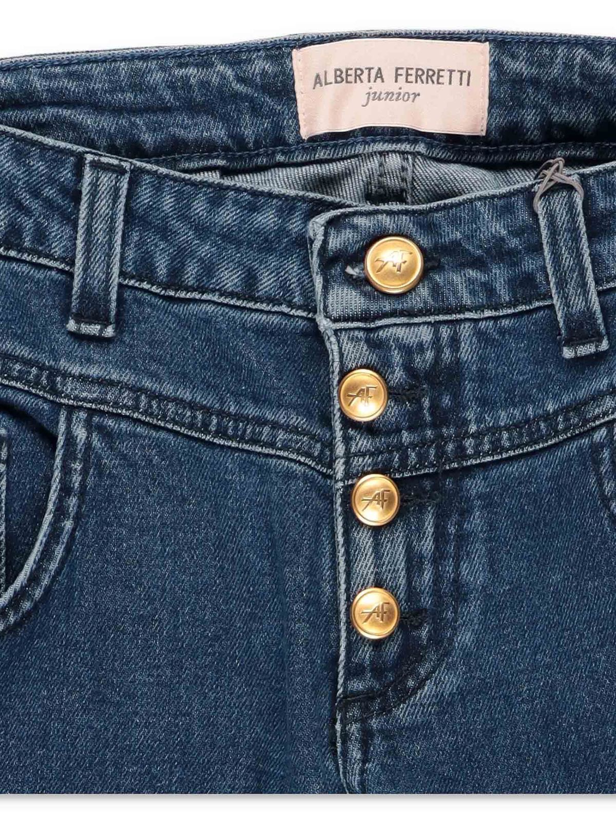 Jeans Alberta Ferretti - Blue jeans with gold buttons - 025326126