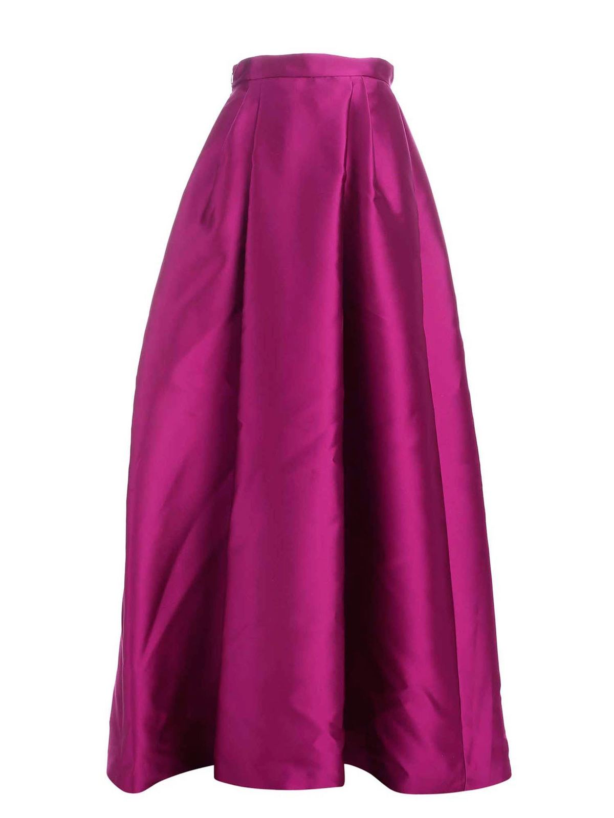 Long skirts Alberta Ferretti - Limited Edition taffeta skirt in fuchsia ...