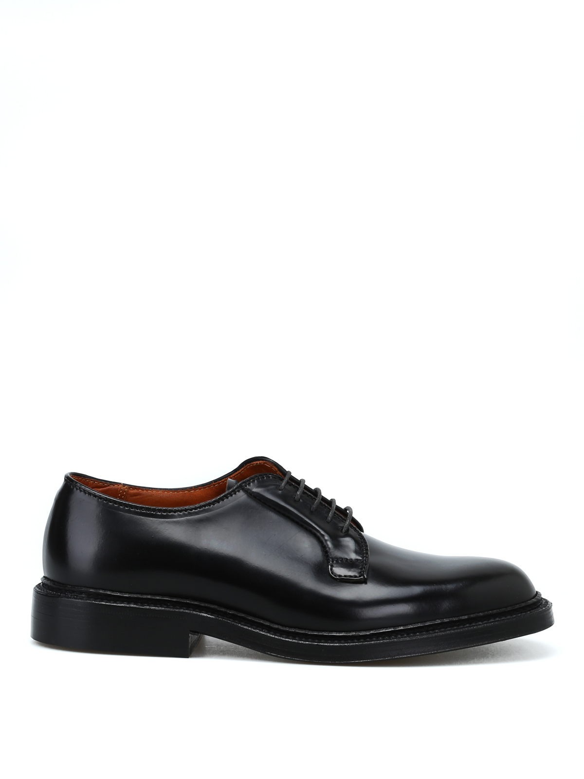 Classic shoes Alden - Horween black brushed leather Derby shoes - 9901