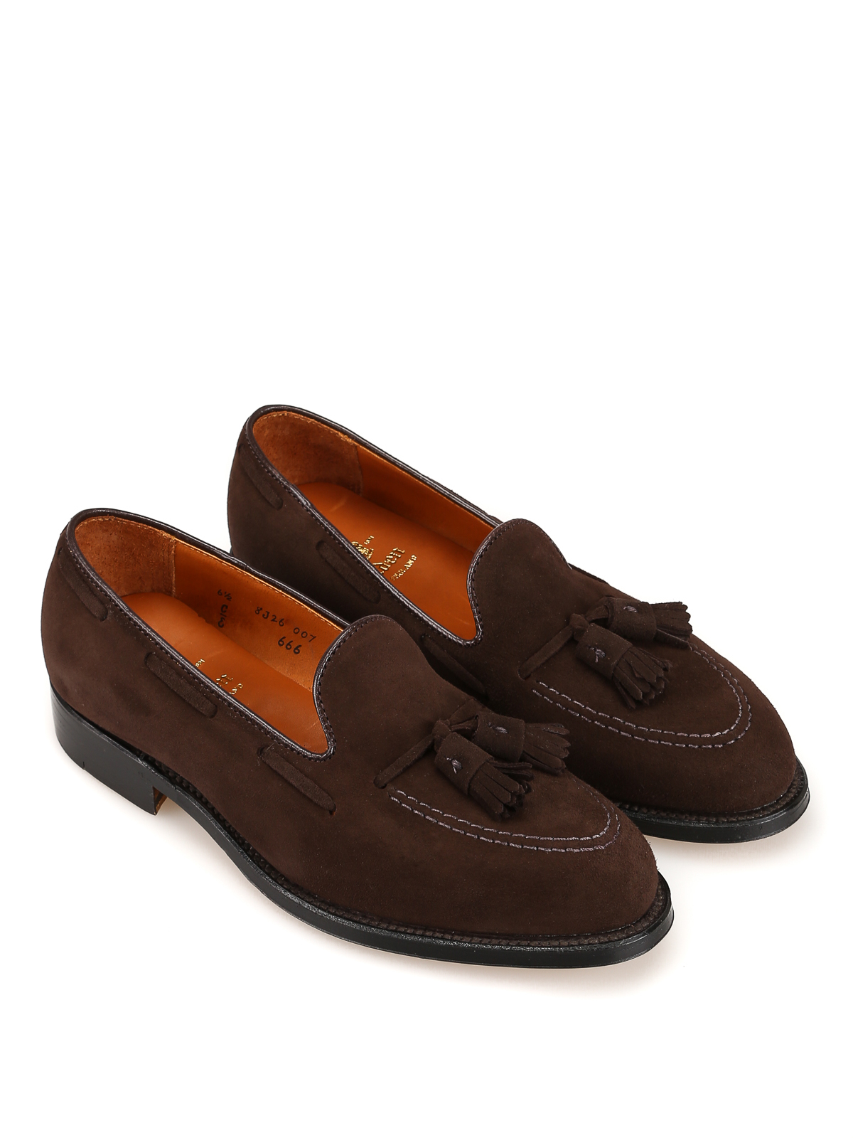 Loafers And Slippers Alden Brown Suede Tassel Loafers 666 2653