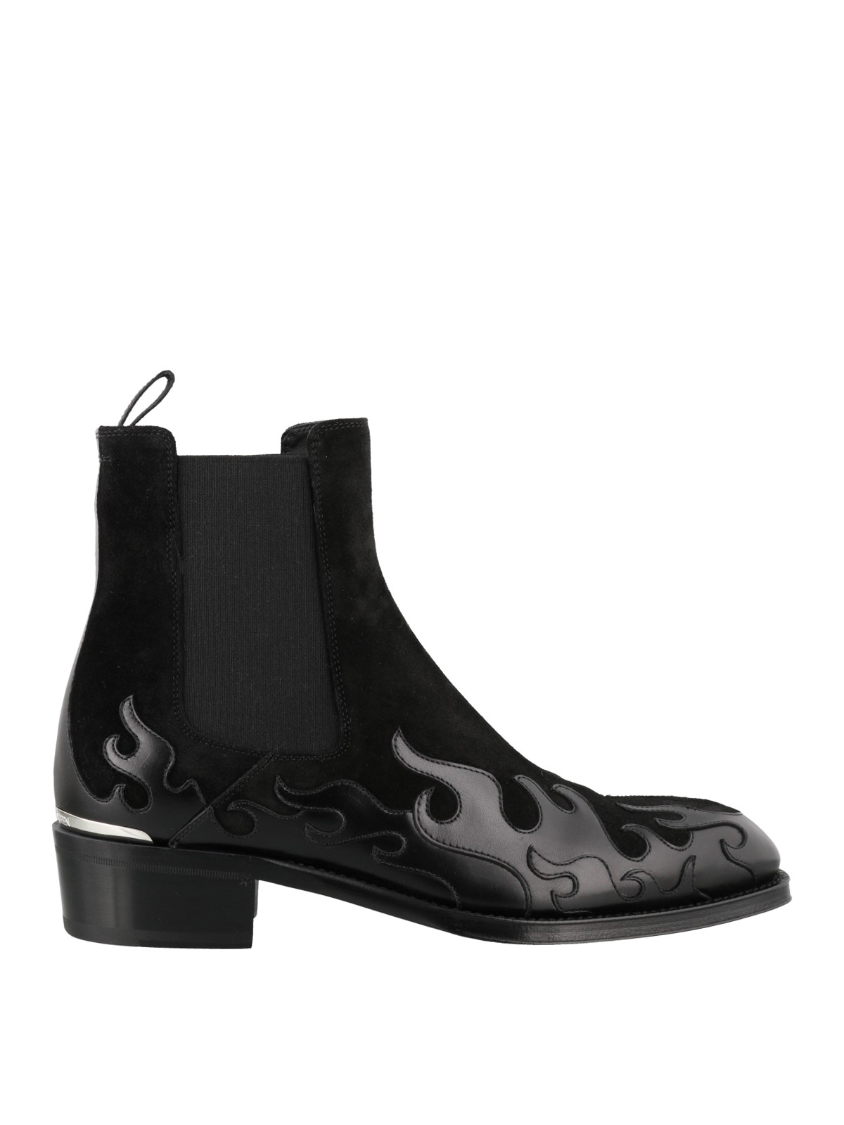 Ankle boots Alexander Mcqueen - Flame leather and suede booties