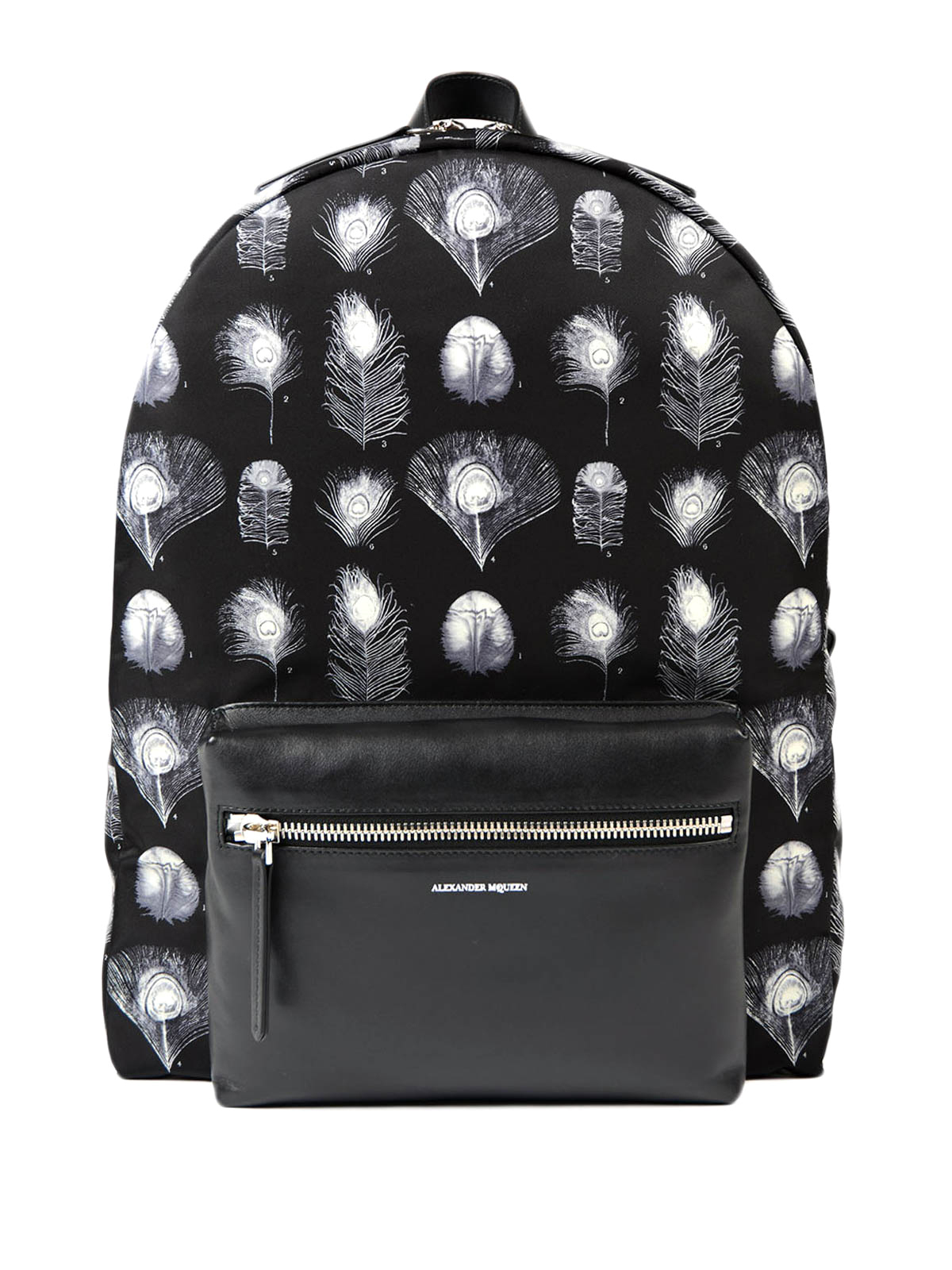 Backpacks Alexander Mcqueen - Feather print nylon backpack 