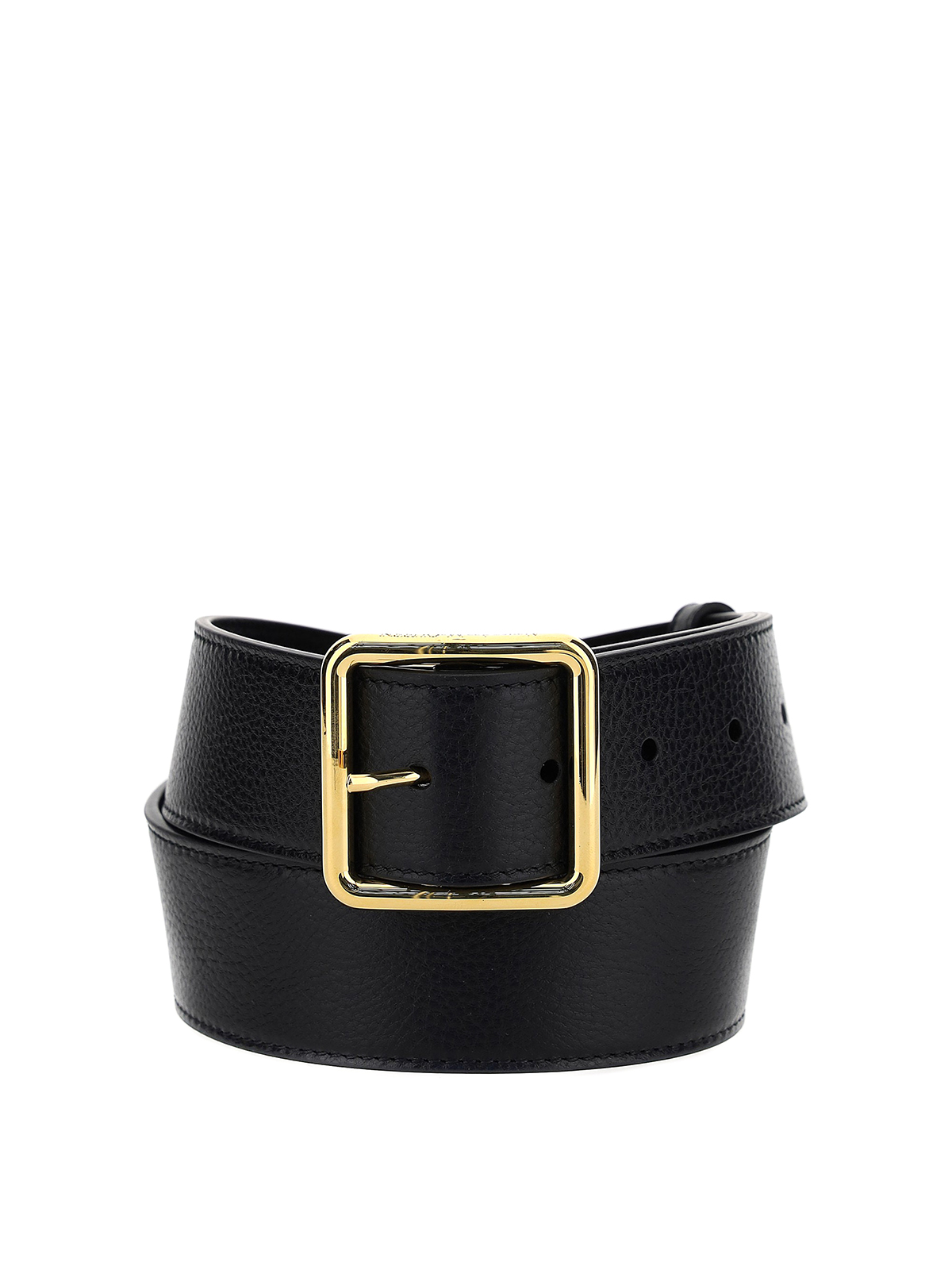 Alexander Mcqueen - Grainy leather belt - belts - 5584491AC0M1000