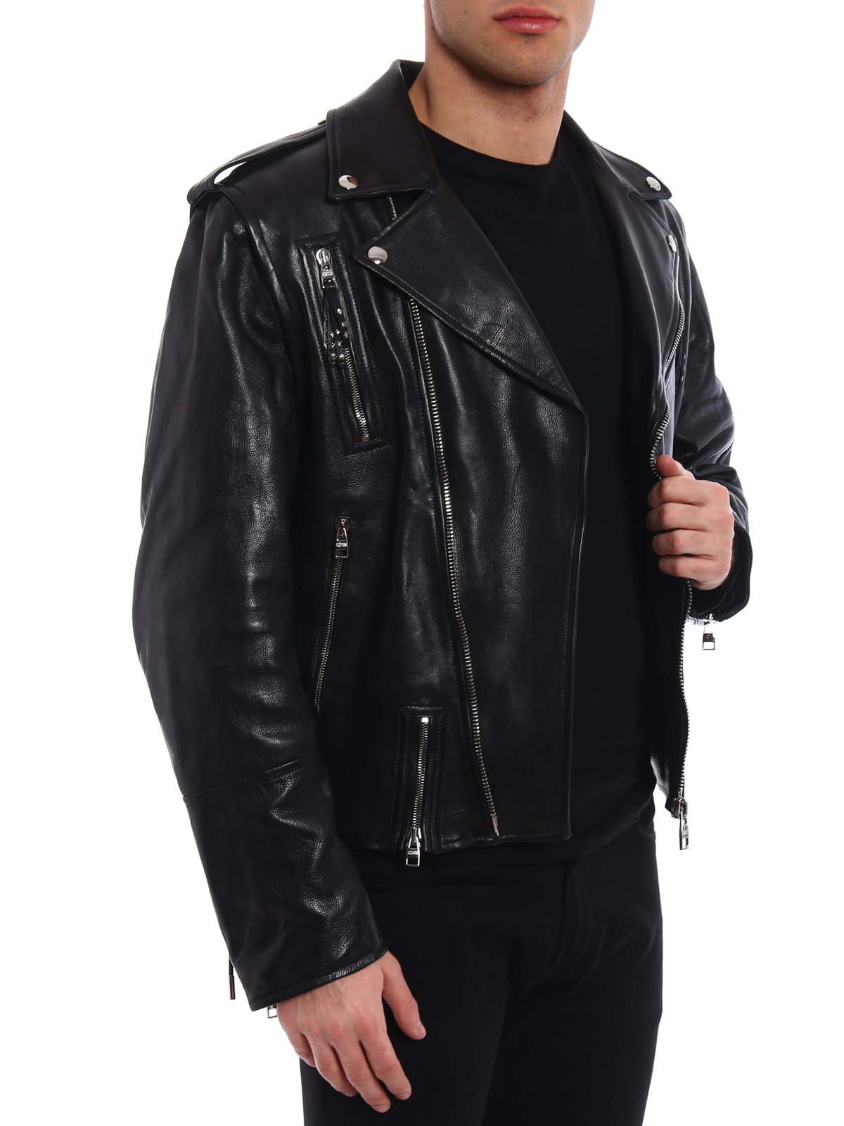 alexander mcqueen leather jacket mens