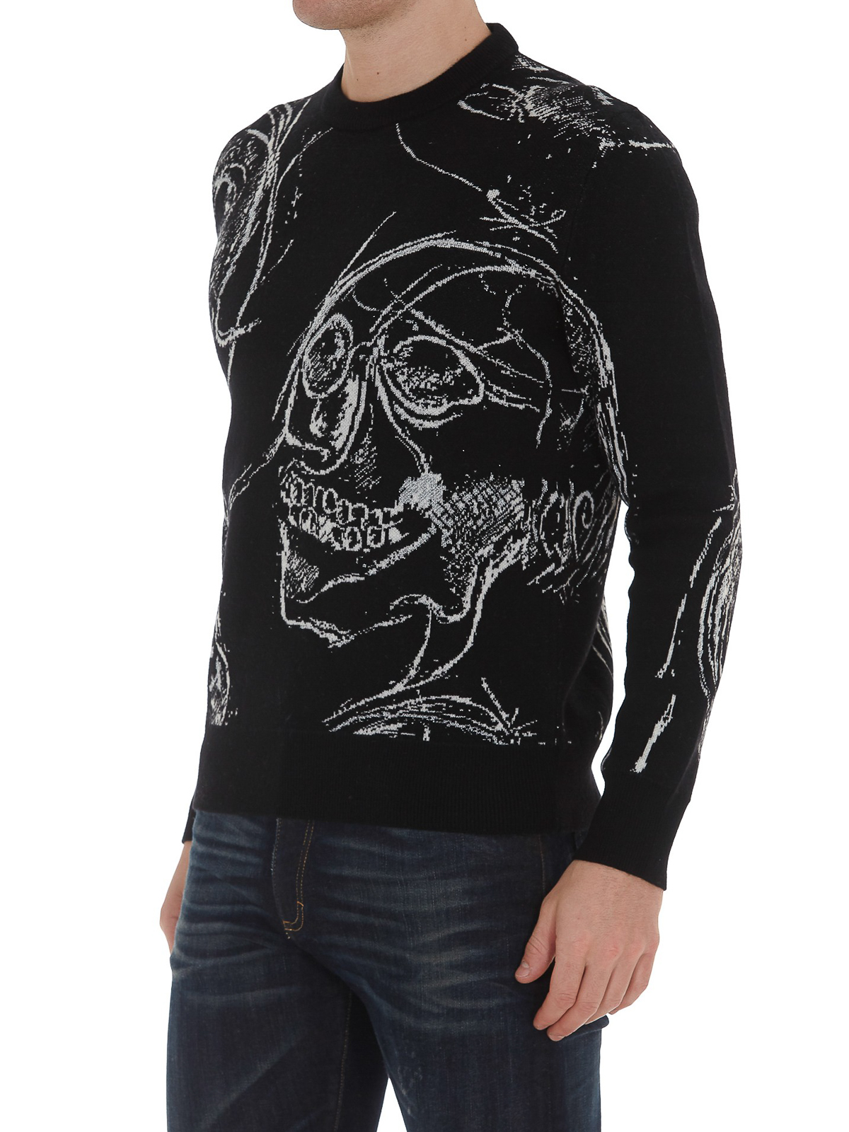 alexander mcqueen skull jumper