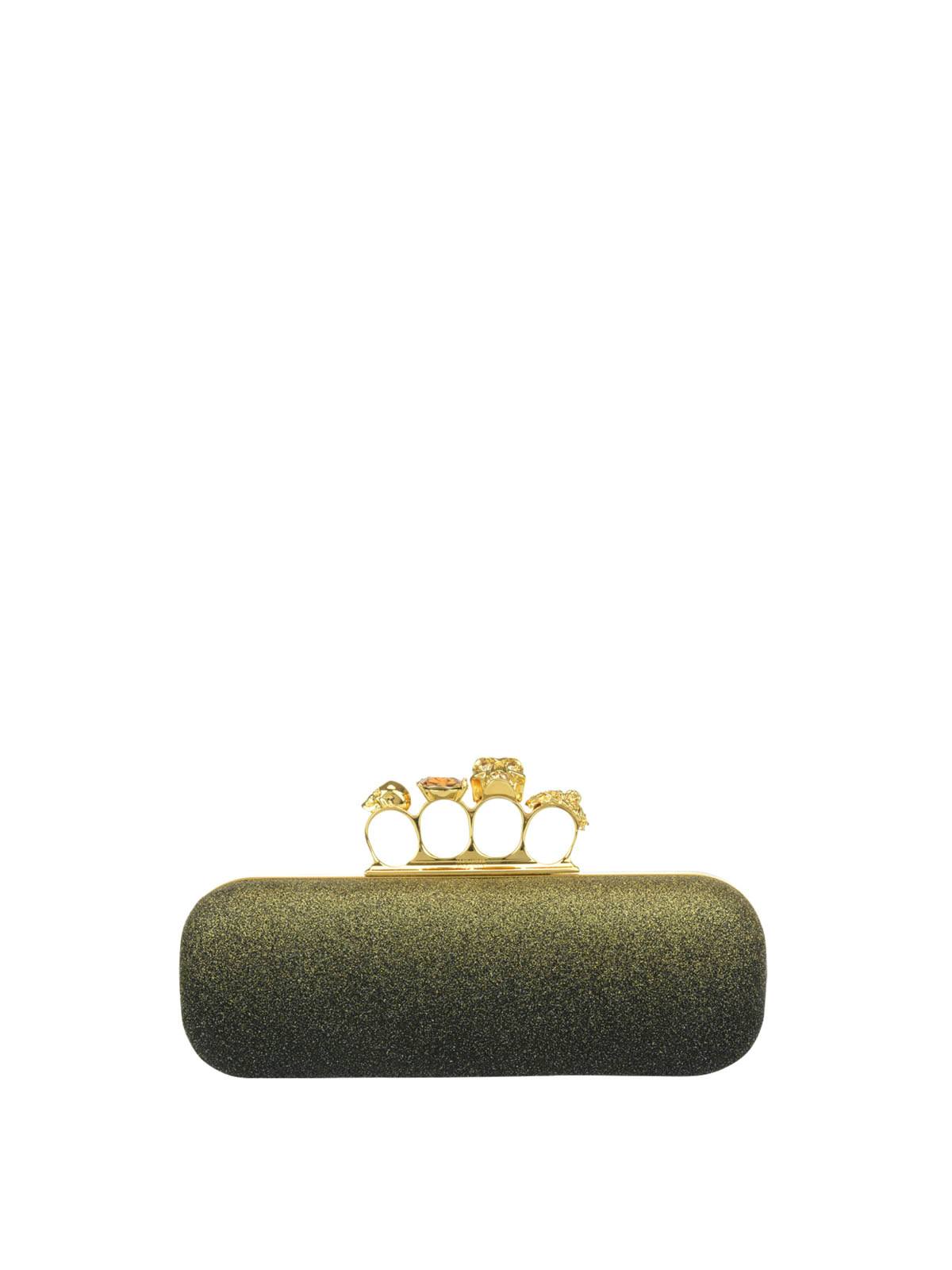 Box Clutch With Metal Rings By Mcqueen box clutch with metal rings by mcqueen