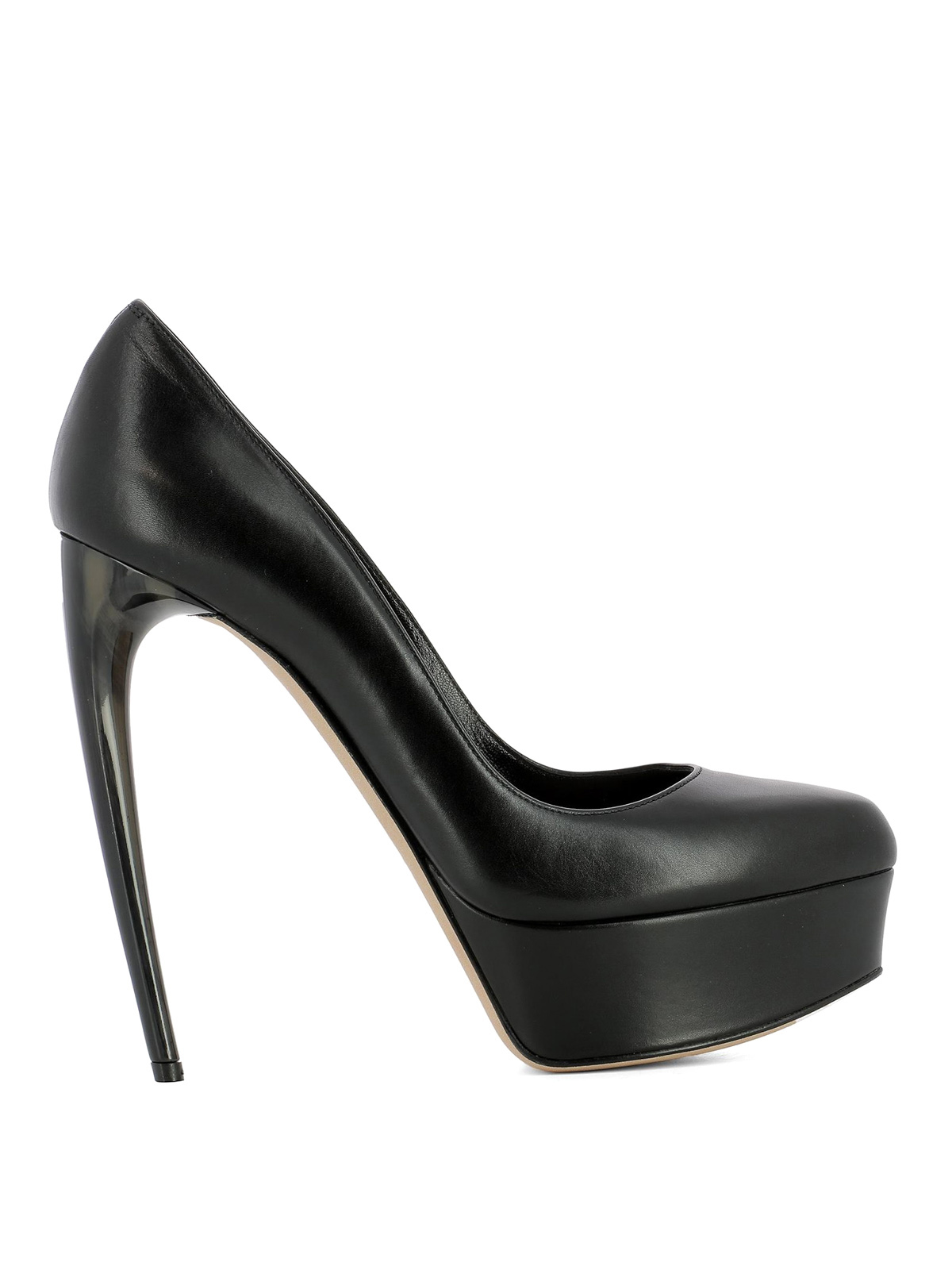 Court shoes Alexander Mcqueen - Curved stiletto heel leather pumps ...