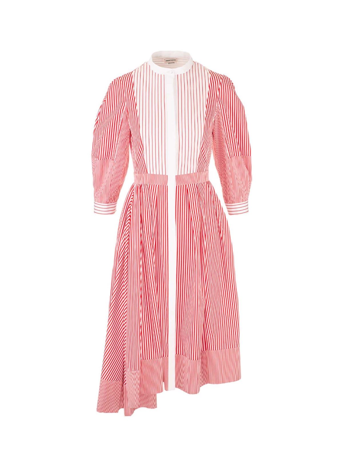 red white shirt dress