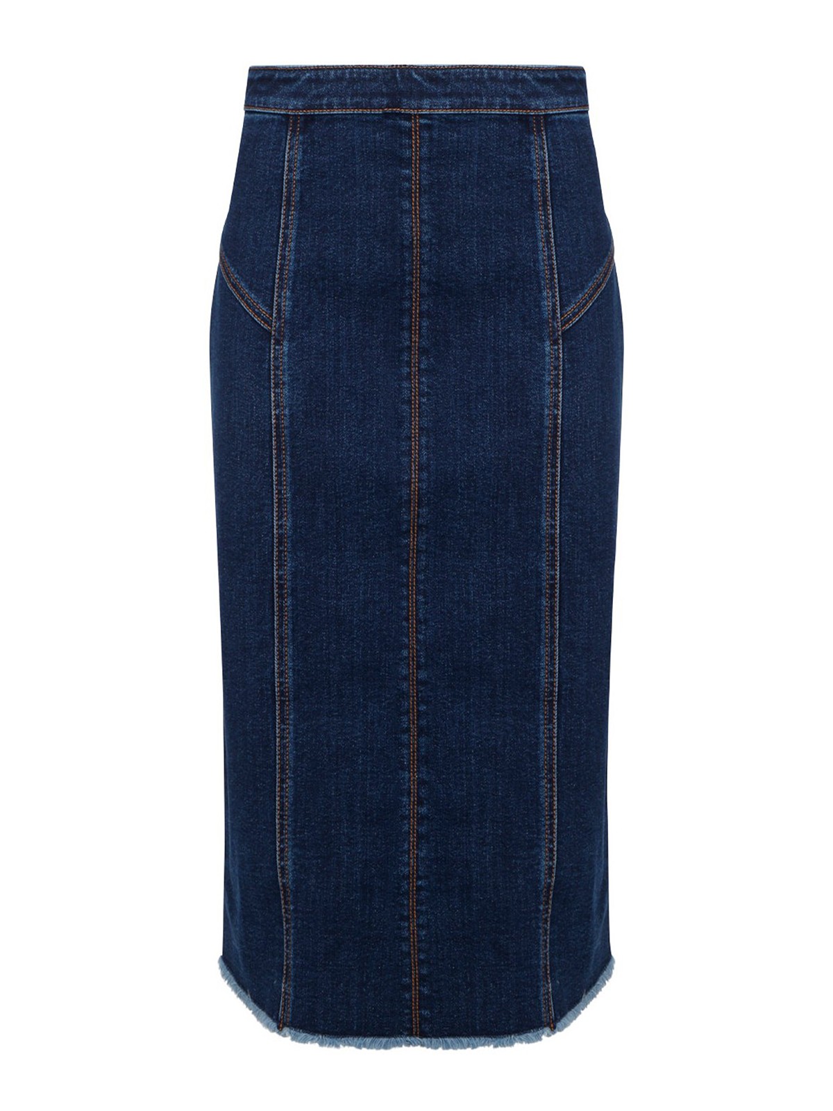 Knee length skirts & Midi Alexander Mcqueen - Denim pencil skirt ...