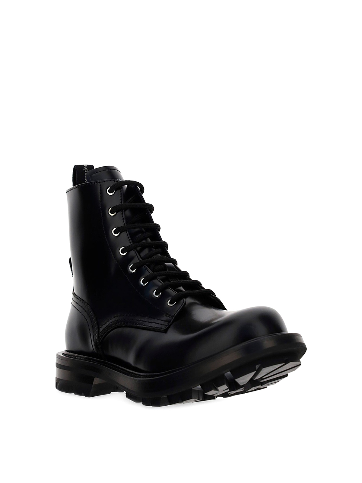 Ankle boots Alexander Mcqueen - Smooth leather combat boots ...