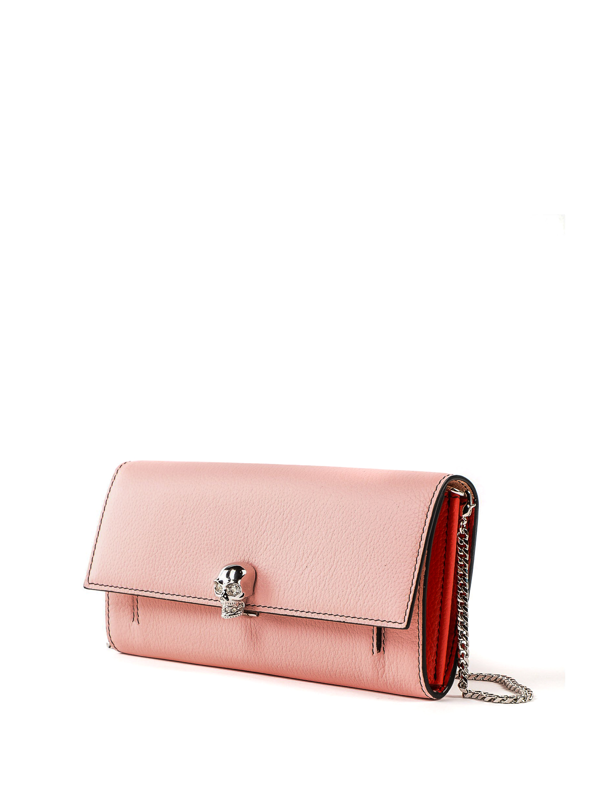 alexander mcqueen pink clutch