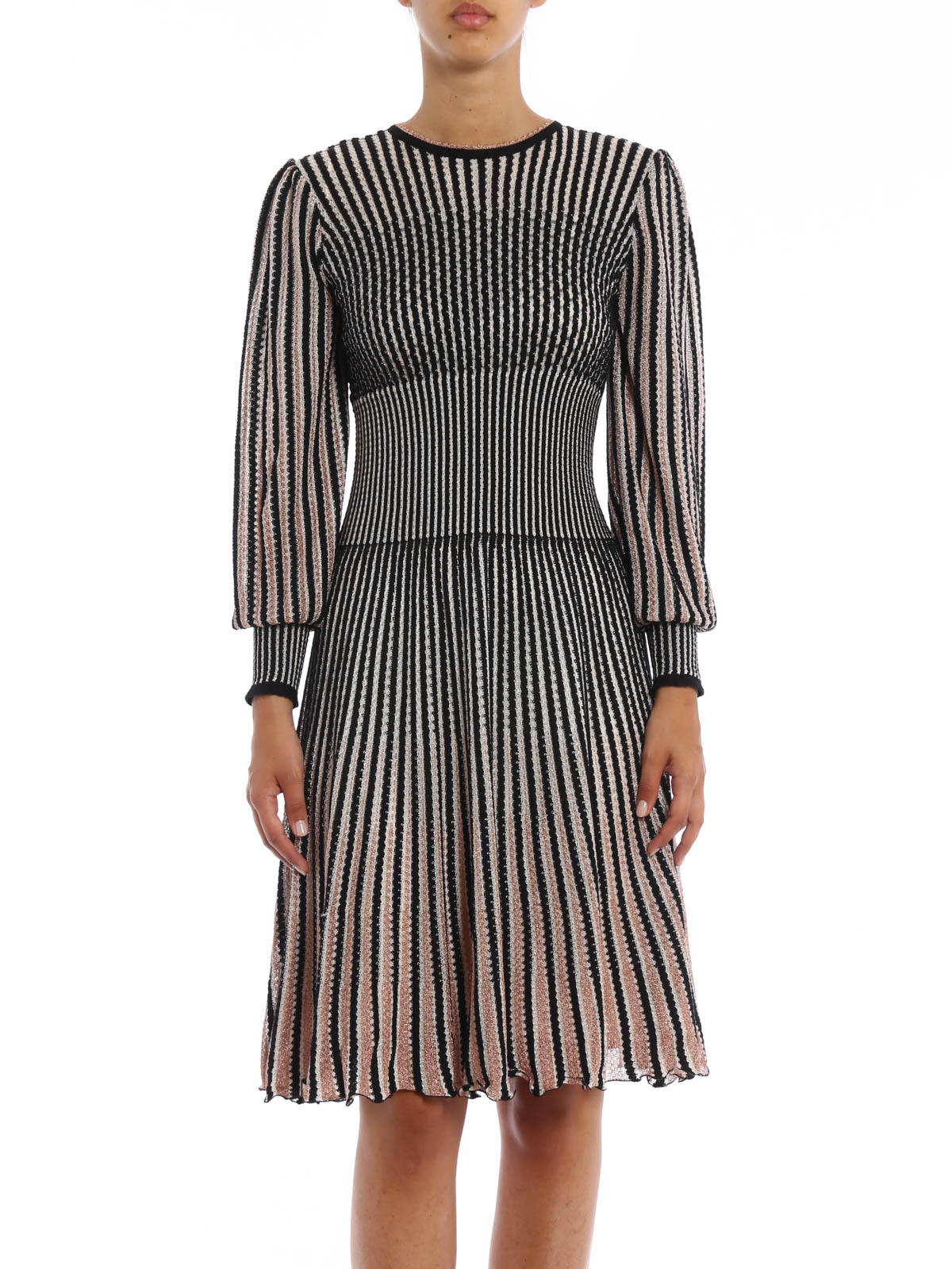 alexander mcqueen striped dress