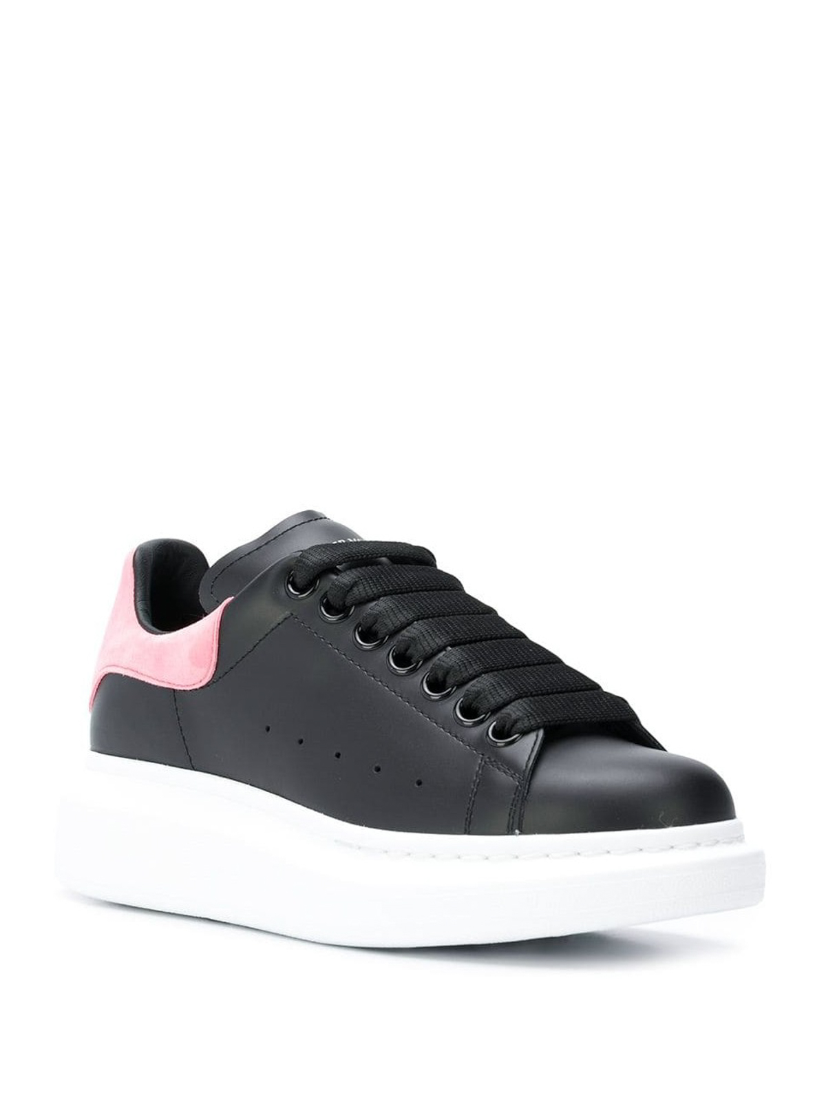 Oversize black leather sneakers 