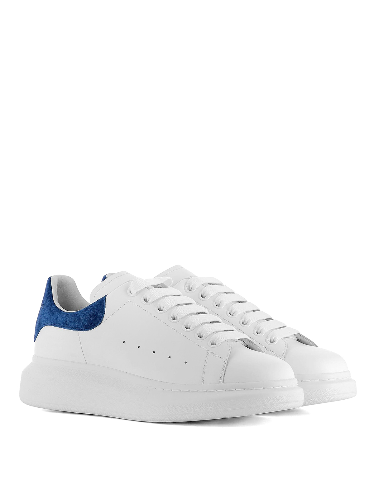 alexander mcqueen trainers white and blue