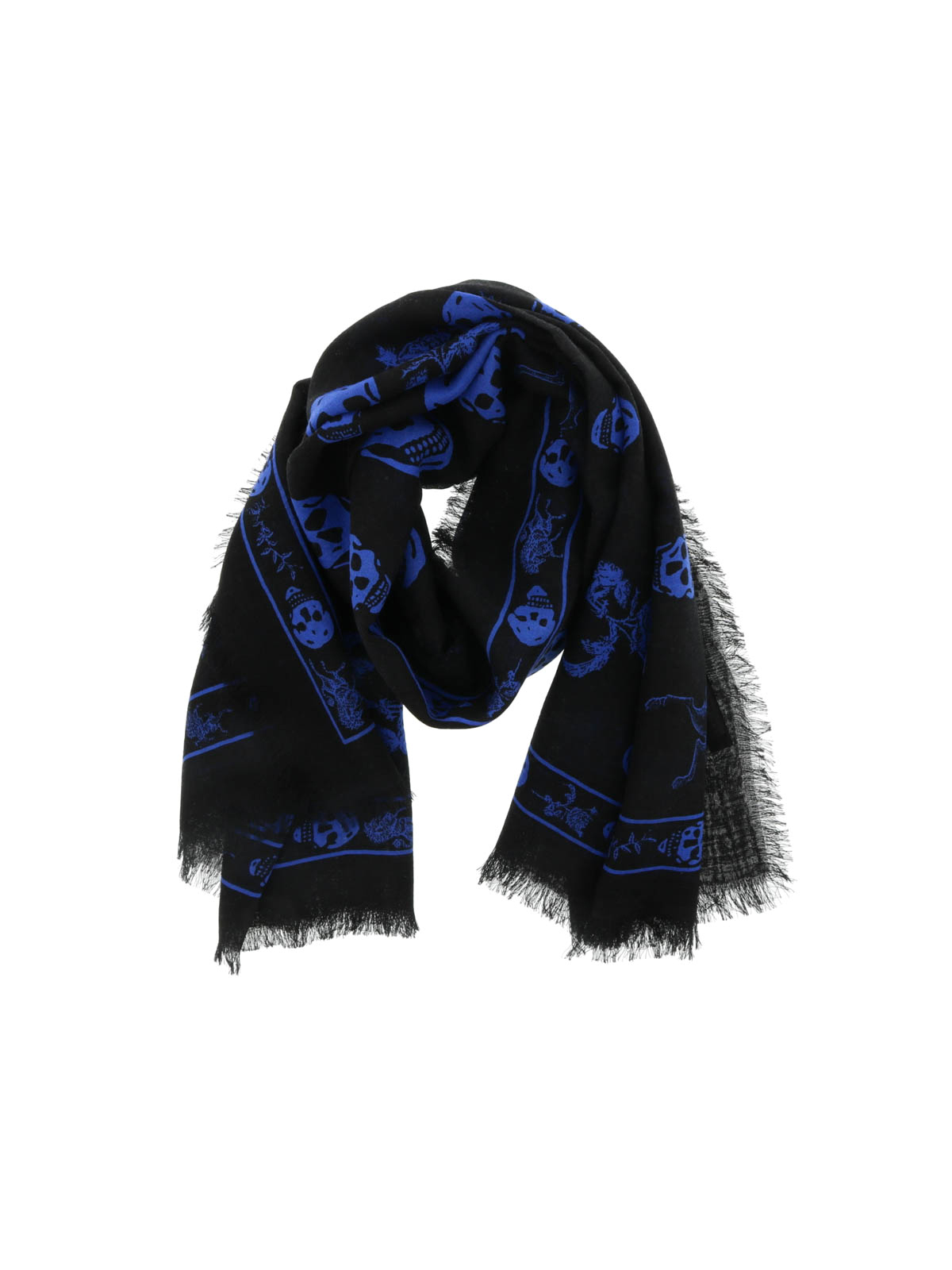 blue alexander mcqueen scarf