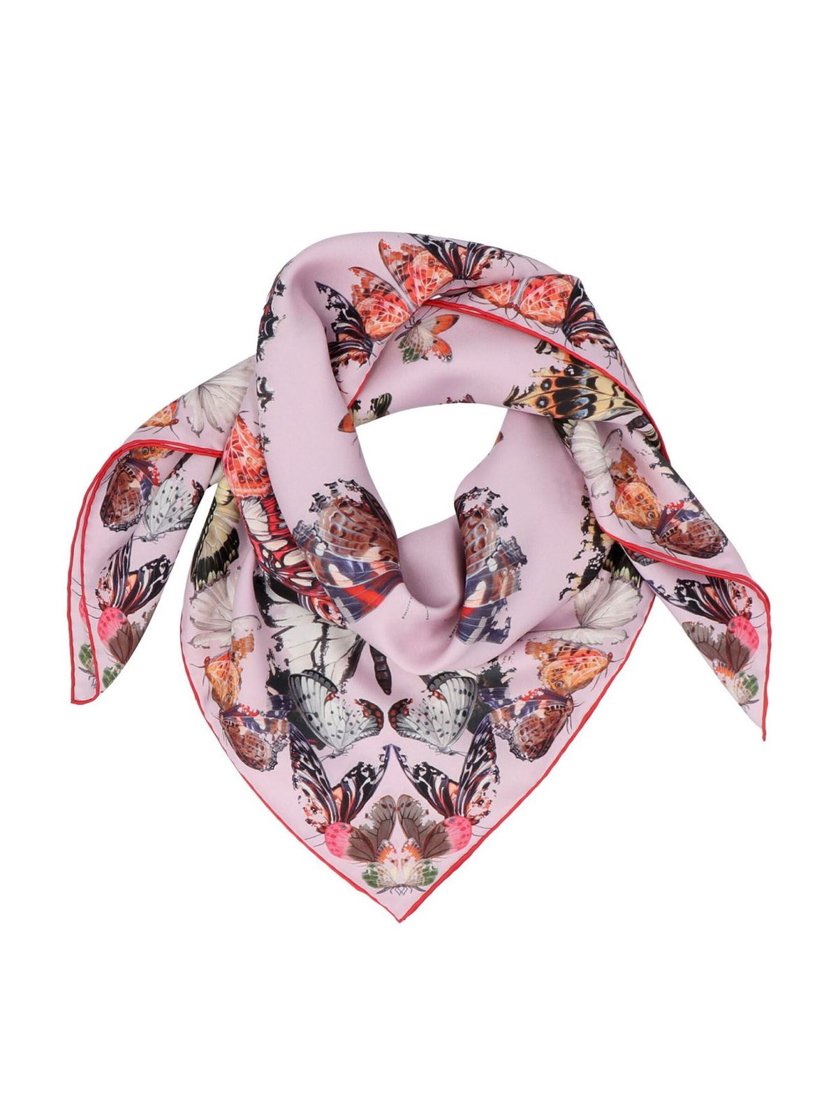 Scarves Alexander Mcqueen - Butterfly Skull scarf in pink - 6383463001Q5374