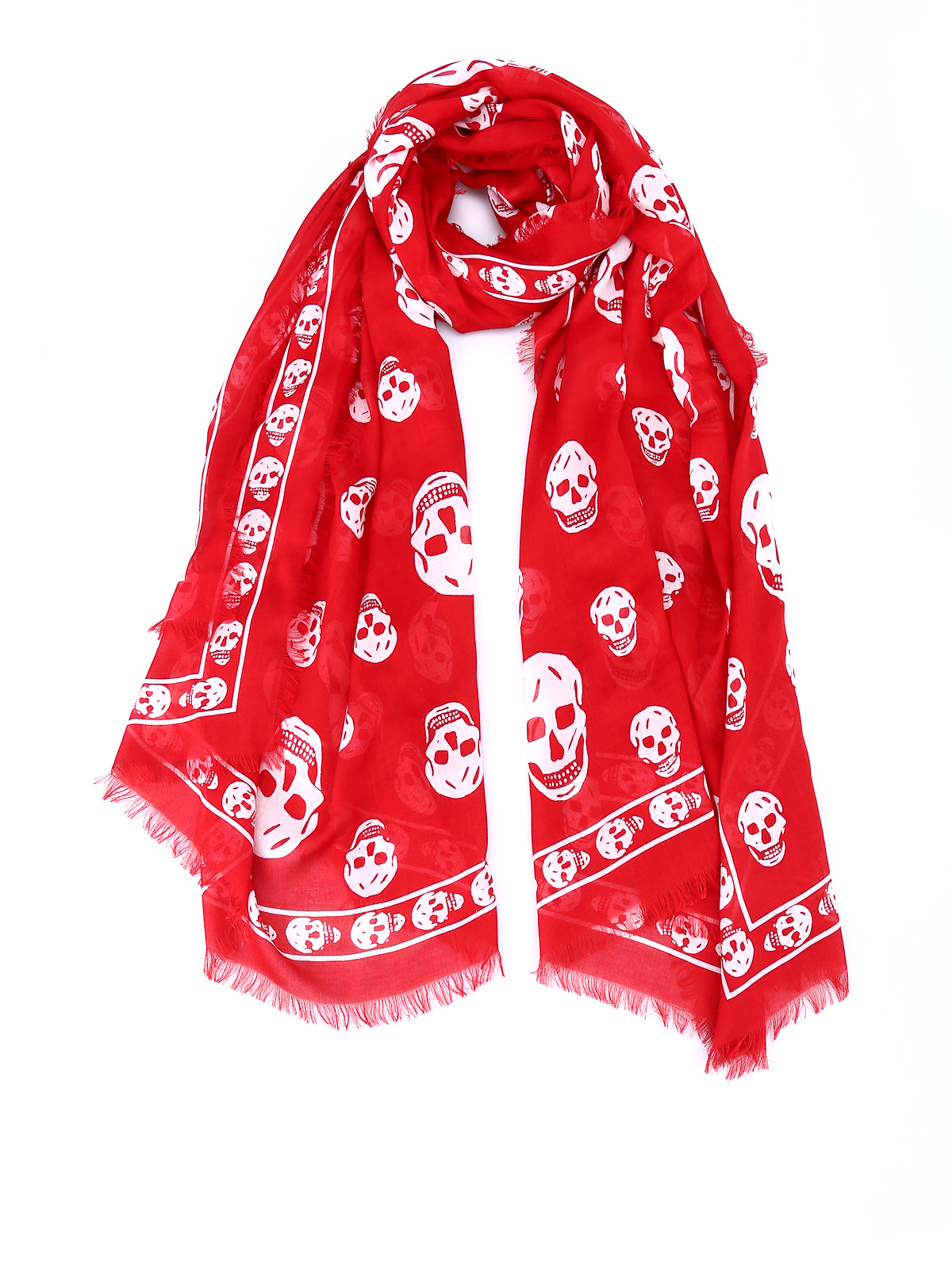 red alexander mcqueen scarf