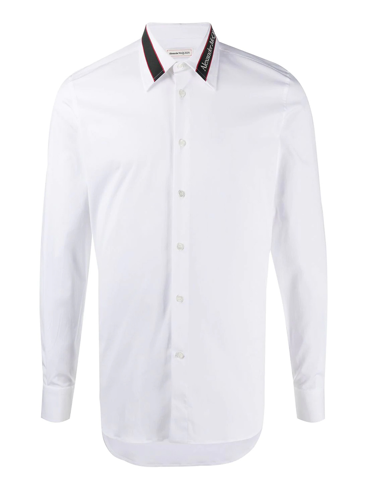 Shirts Alexander Mcqueen - Logo stripe stretch cotton shirt ...