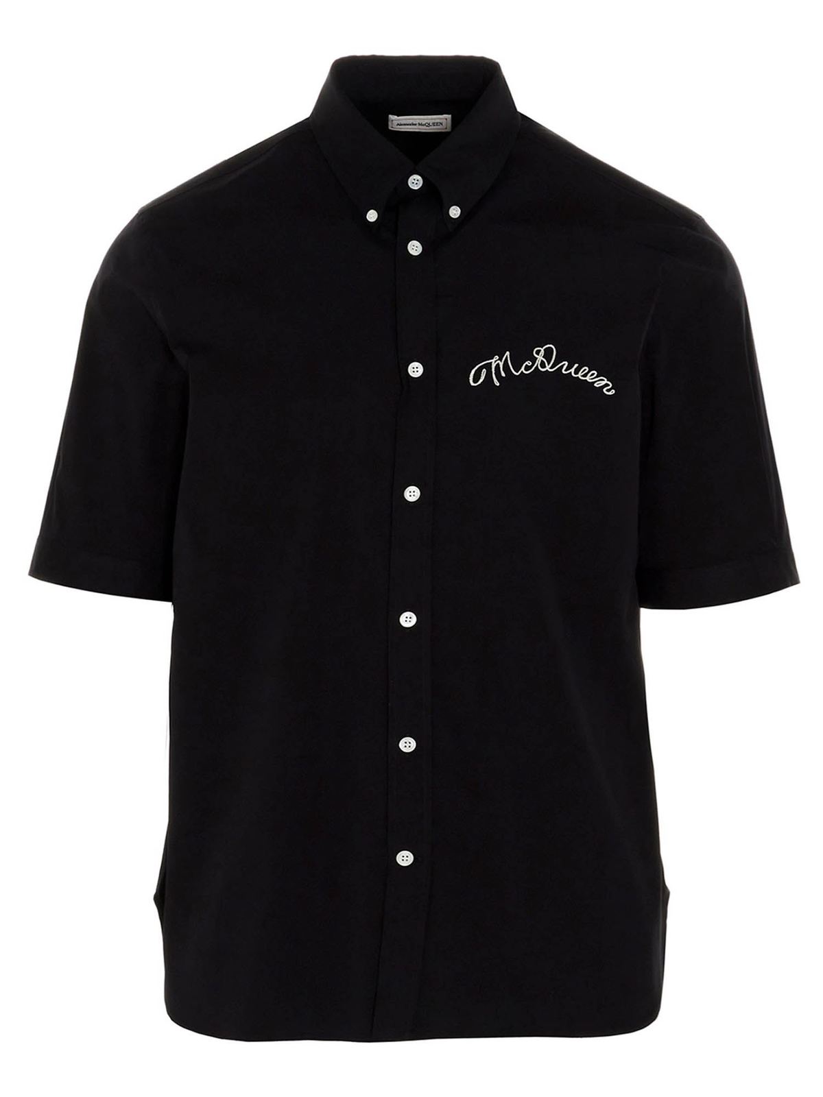 Shirts Alexander Mcqueen - Short sleeve shirt in black - 624139QQN441000