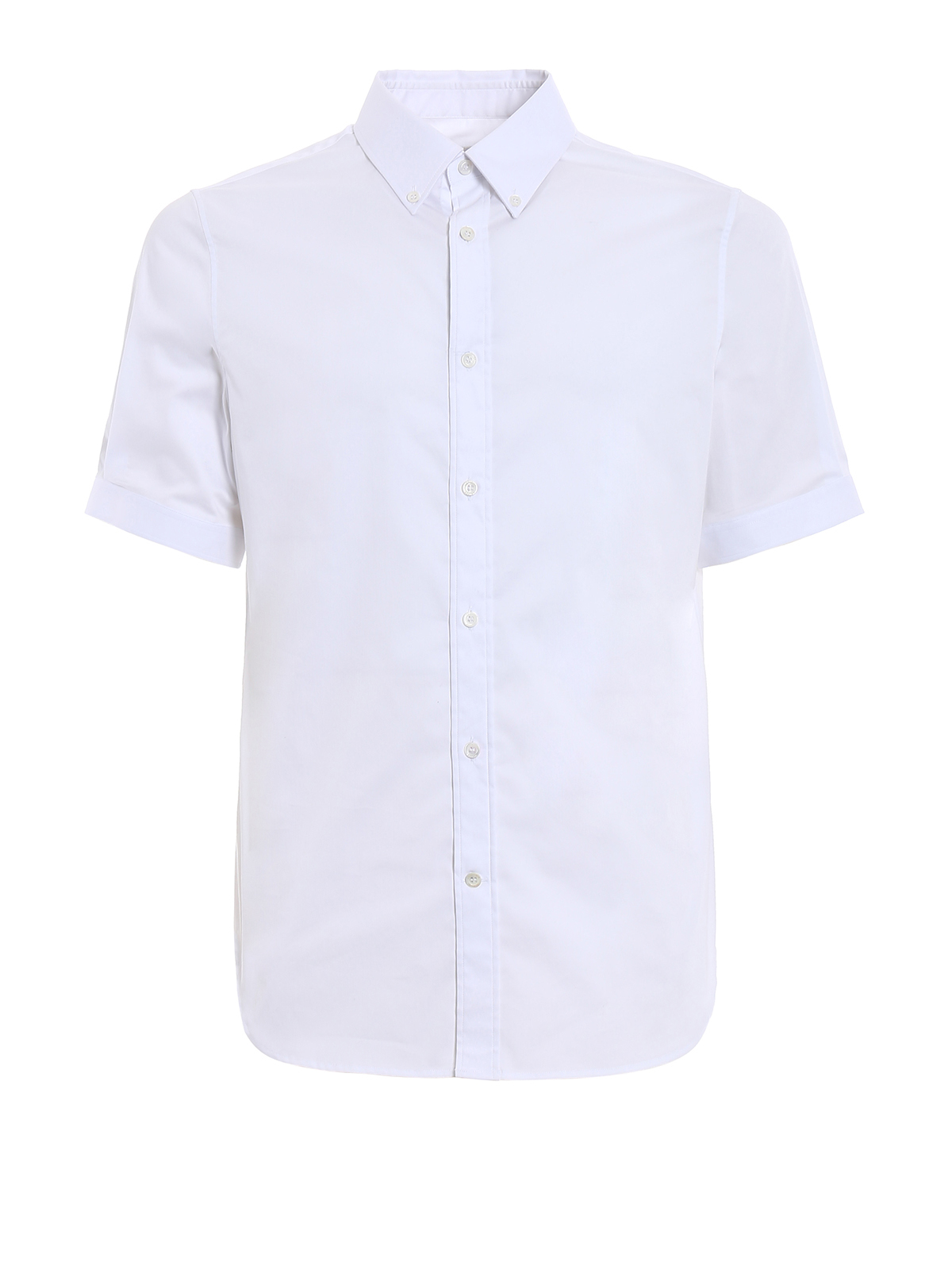 Alexander McQueen Short-sleeve Cotton Shirt in White for Men Mens Clothing Shirts Formal shirts 