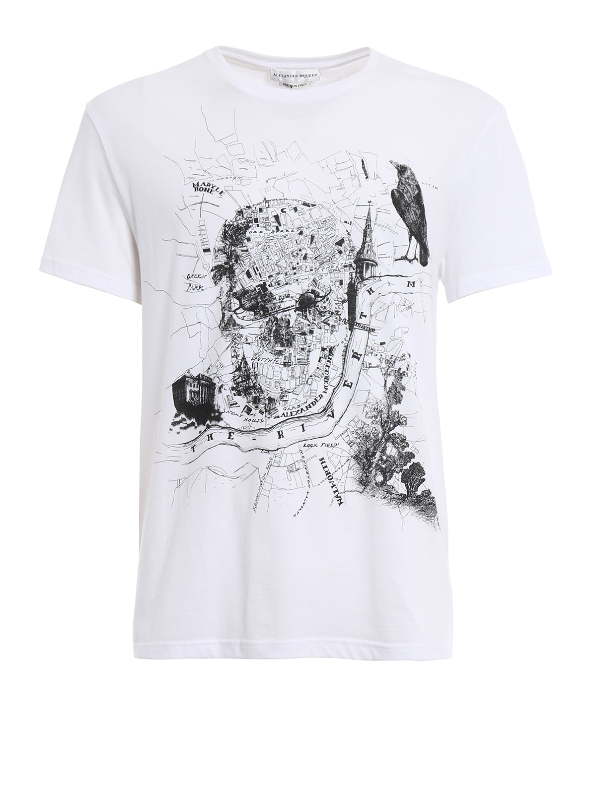Alexander Mcqueen - London Map print T-shirt - t-shirts - 463984QJZ590900