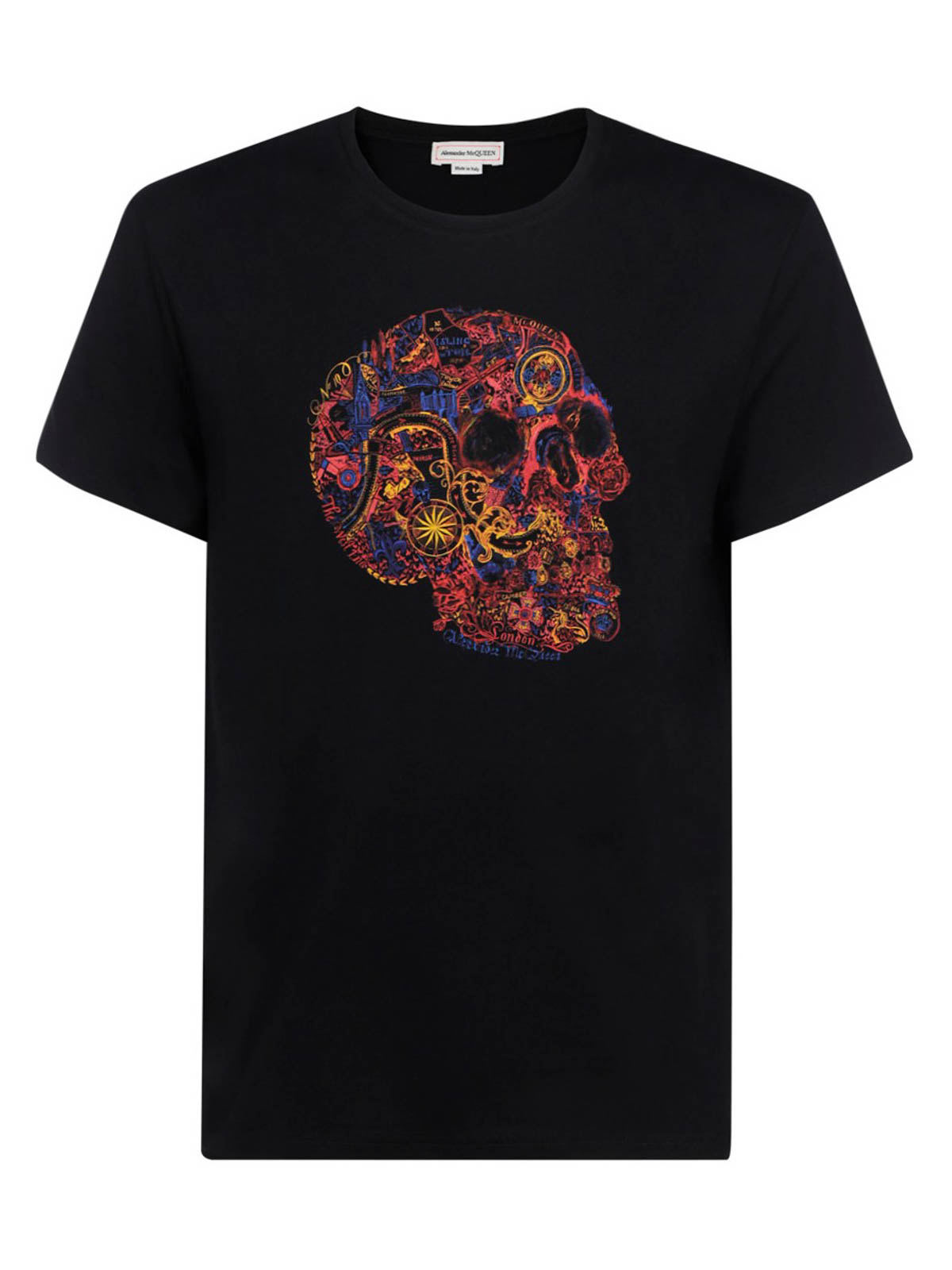 T-shirts Alexander Mcqueen - Skull black cotton T-shirt - 649873QQZ530901