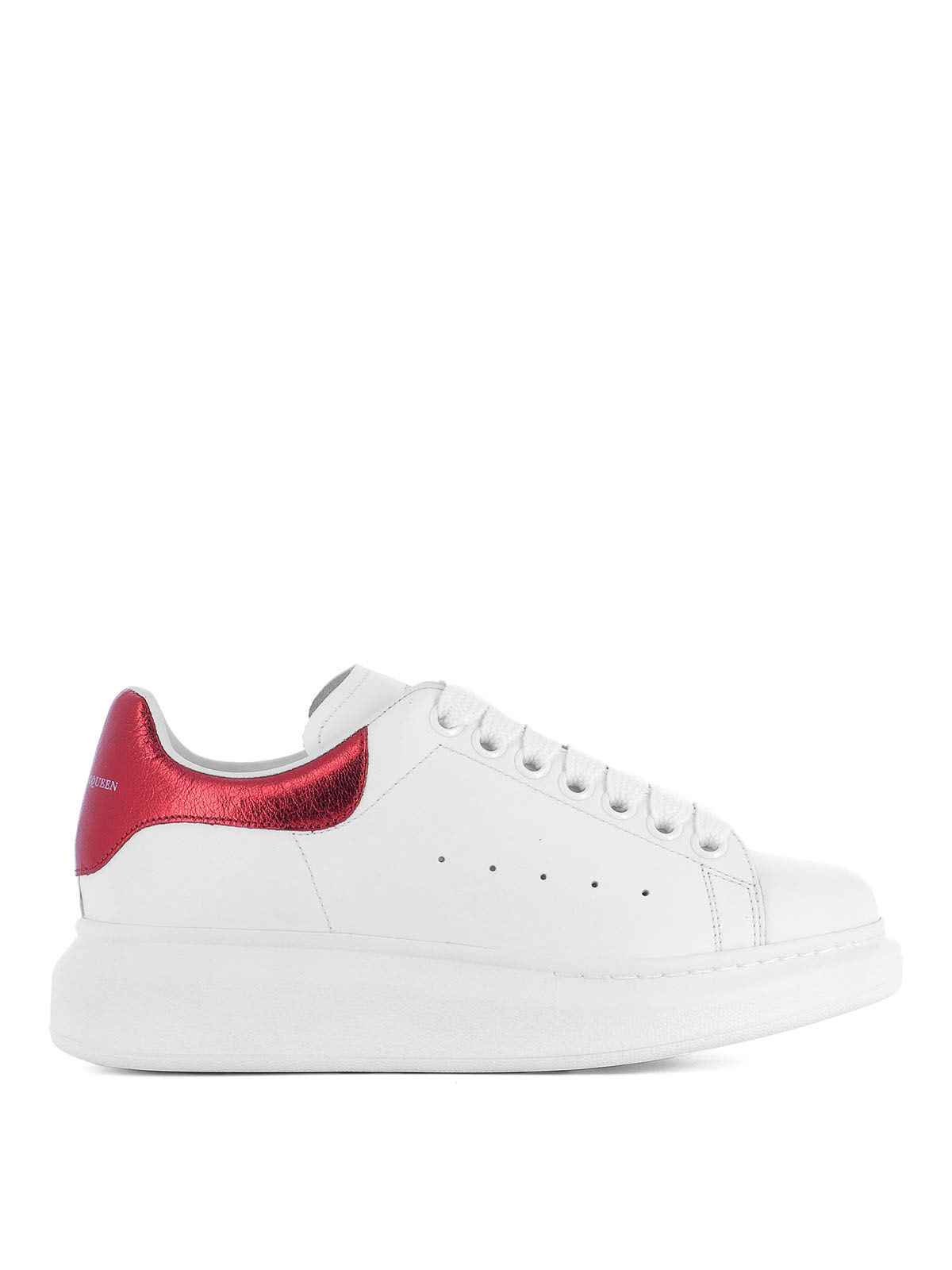 Trainers Alexander Mcqueen - Red detail leather sneakers - 462214WHFBU9093