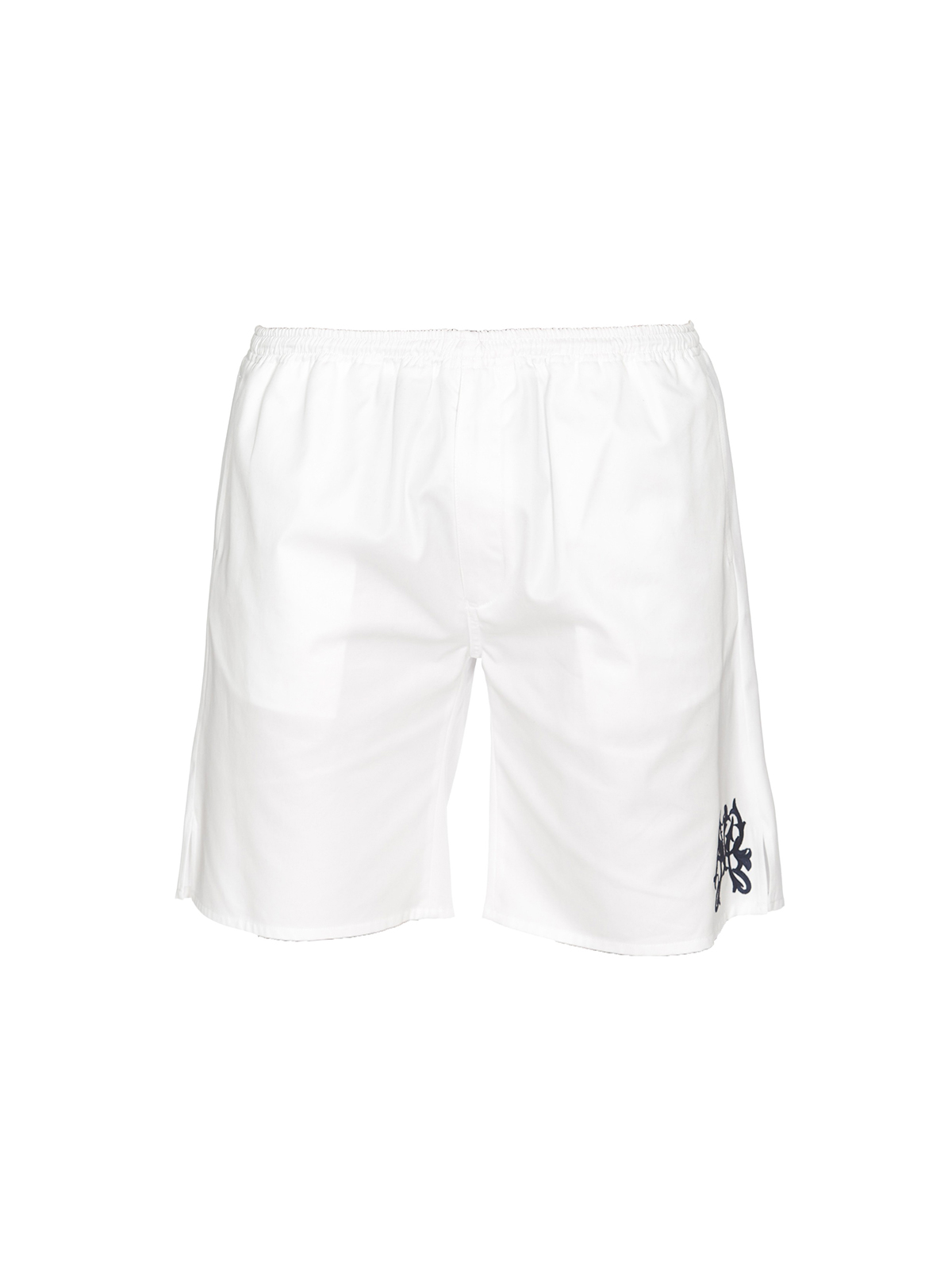 white embroidered shorts