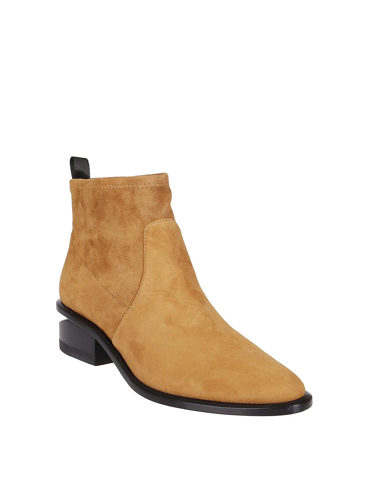 cut out suede ankle boots