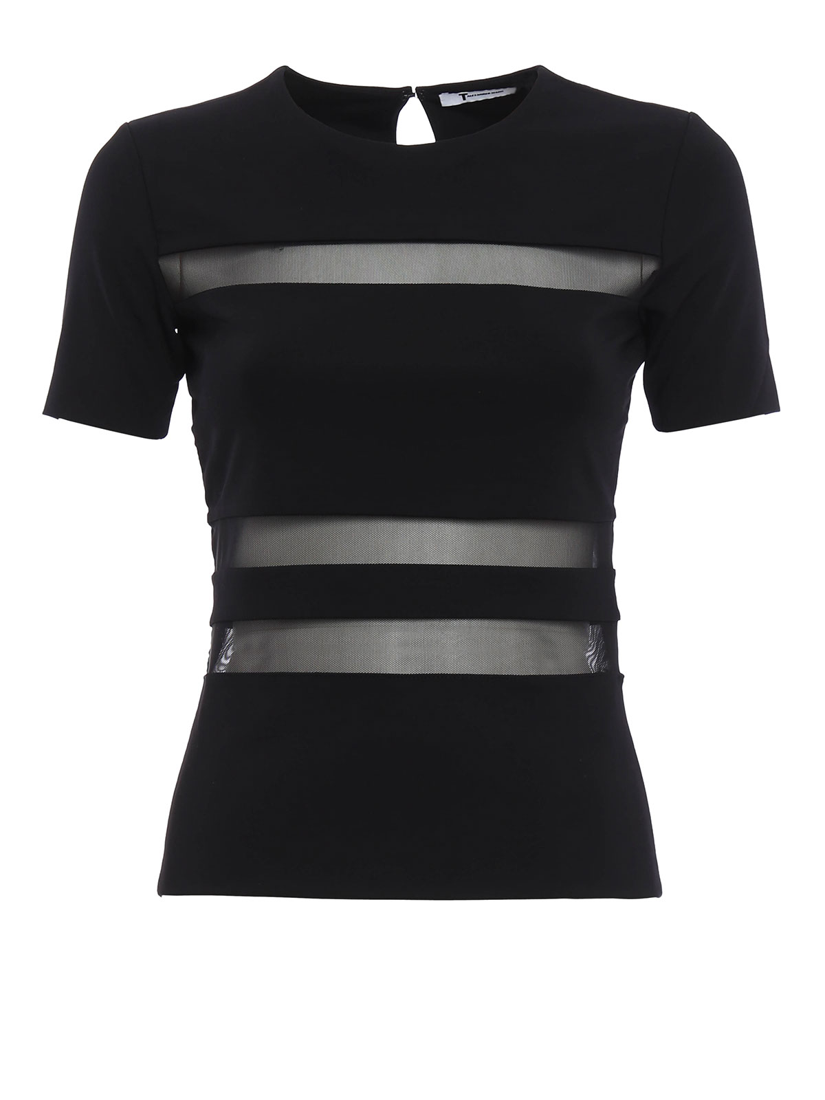 Alexander Wang Net Detailed Cropped T Shirt T Shirts s