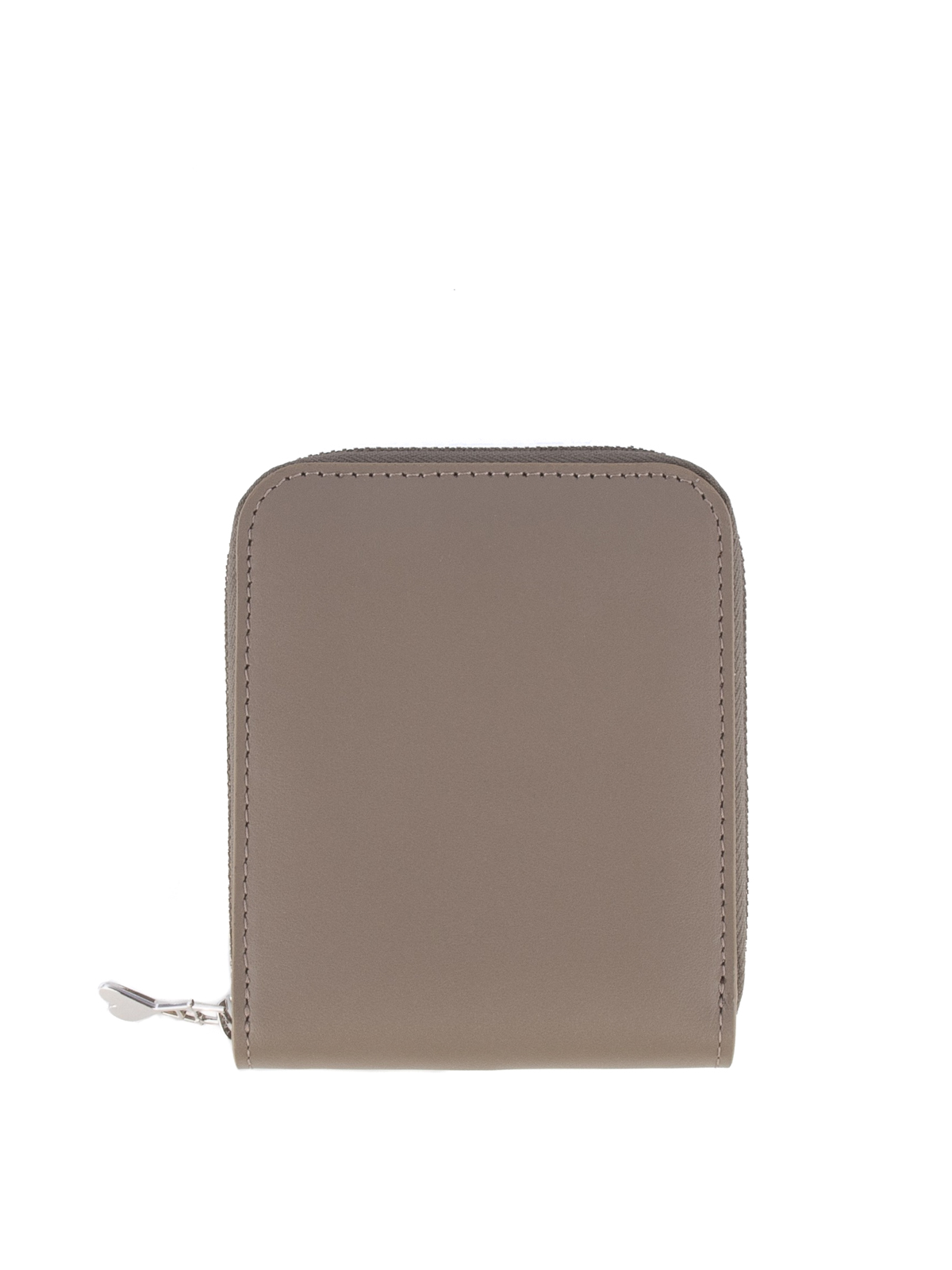 Click to view more detailed imagery on our partner's website Ami Alexandre Mattiussi Zip Around Leather Wallet In Beige