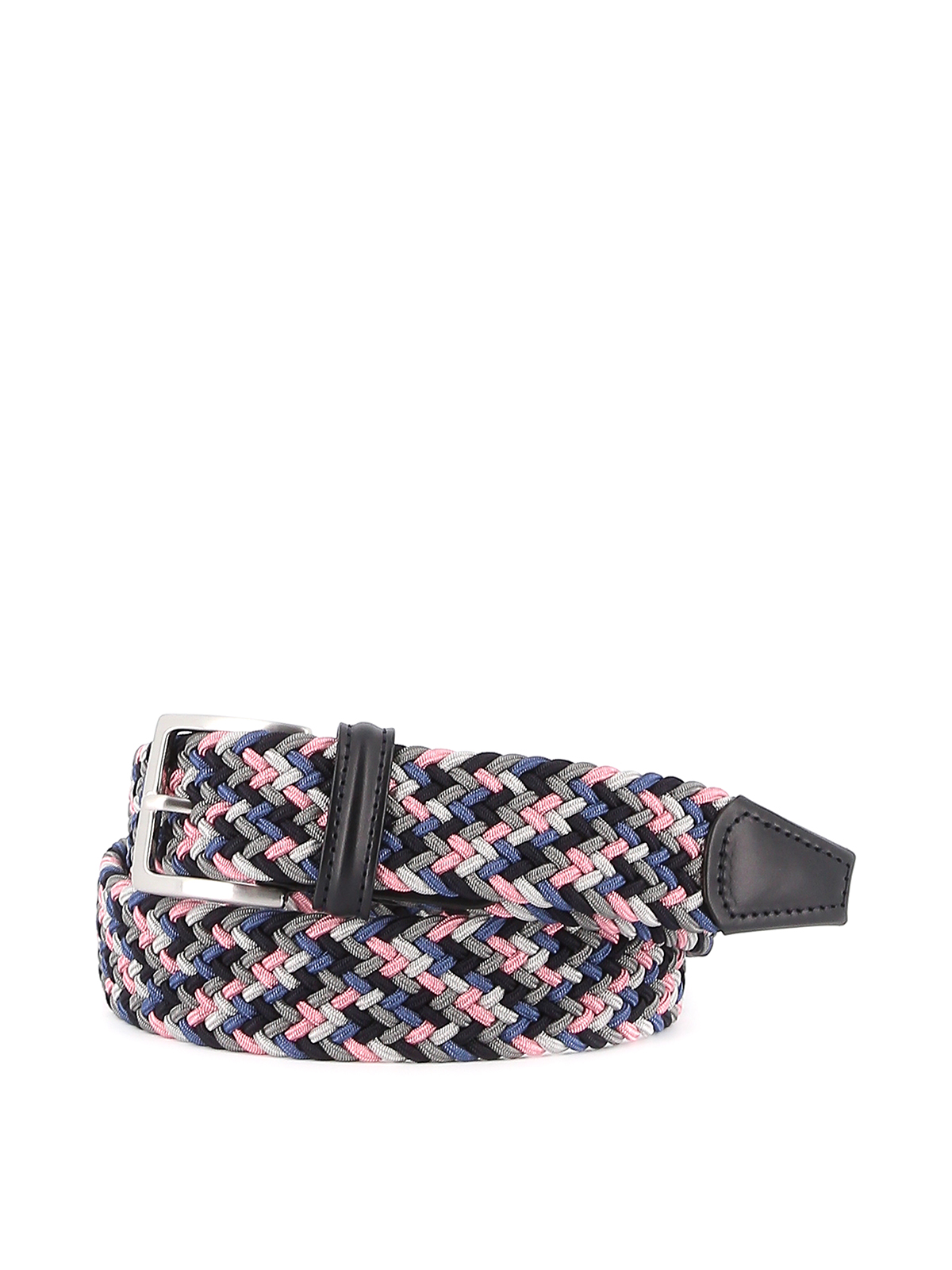 ANDERSON'S PINK AND BLUE STRETCH WOVEN BELT