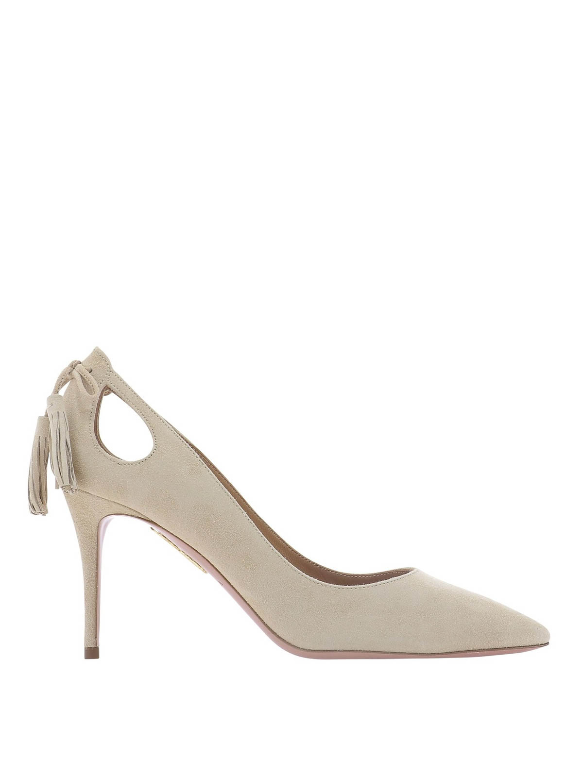aquazzura suede pumps
