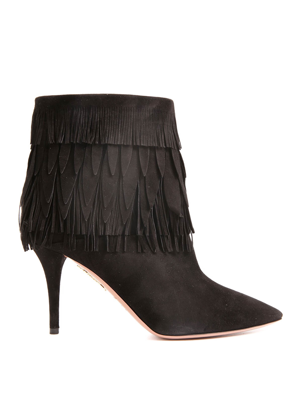 ankle boots with fringe detail