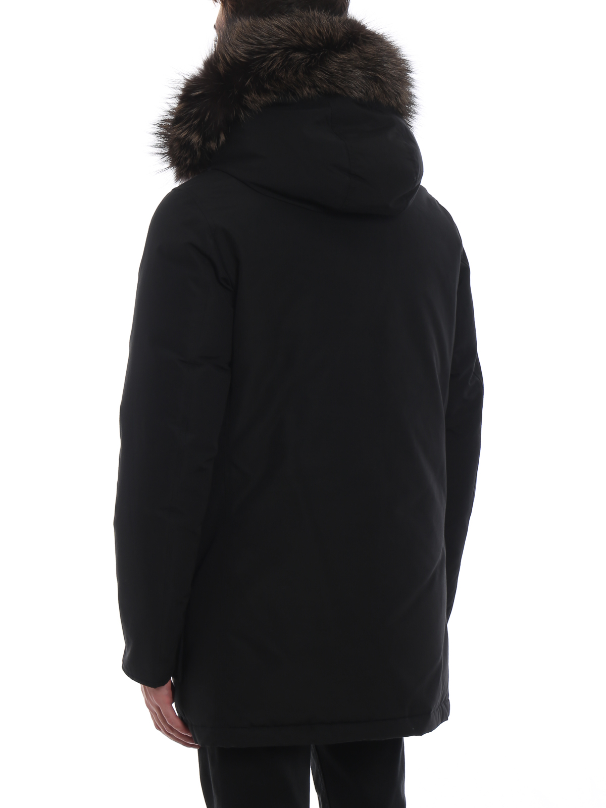 Woolrich Cotton Artic Parka Jacket in Black Womens Clothing Jackets Padded and down jackets 