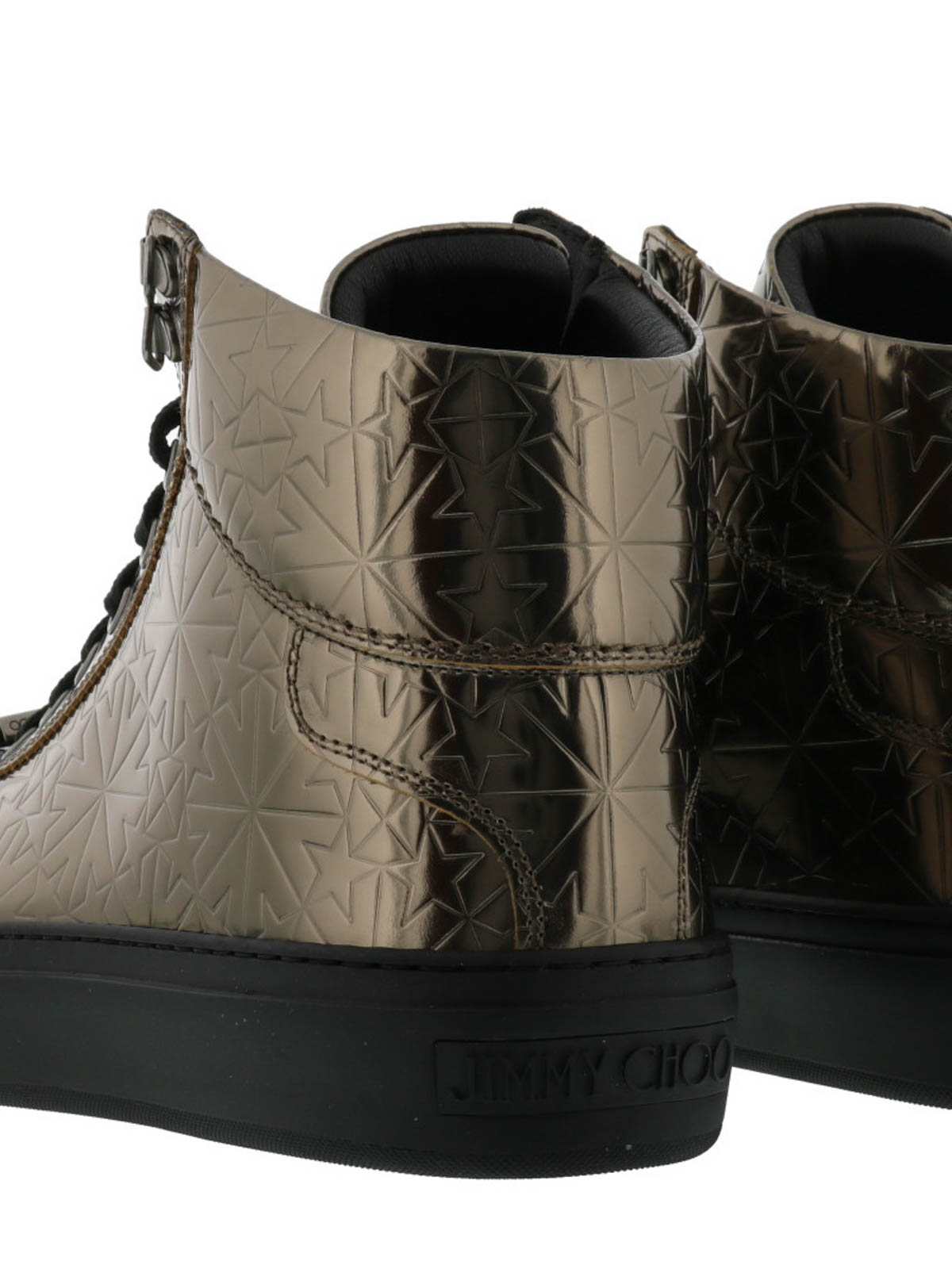 Jimmy Choo Argyle high top leather sneakers trainers Jimmy Choo Sneaker HIGH ARGYLE metallic Leder