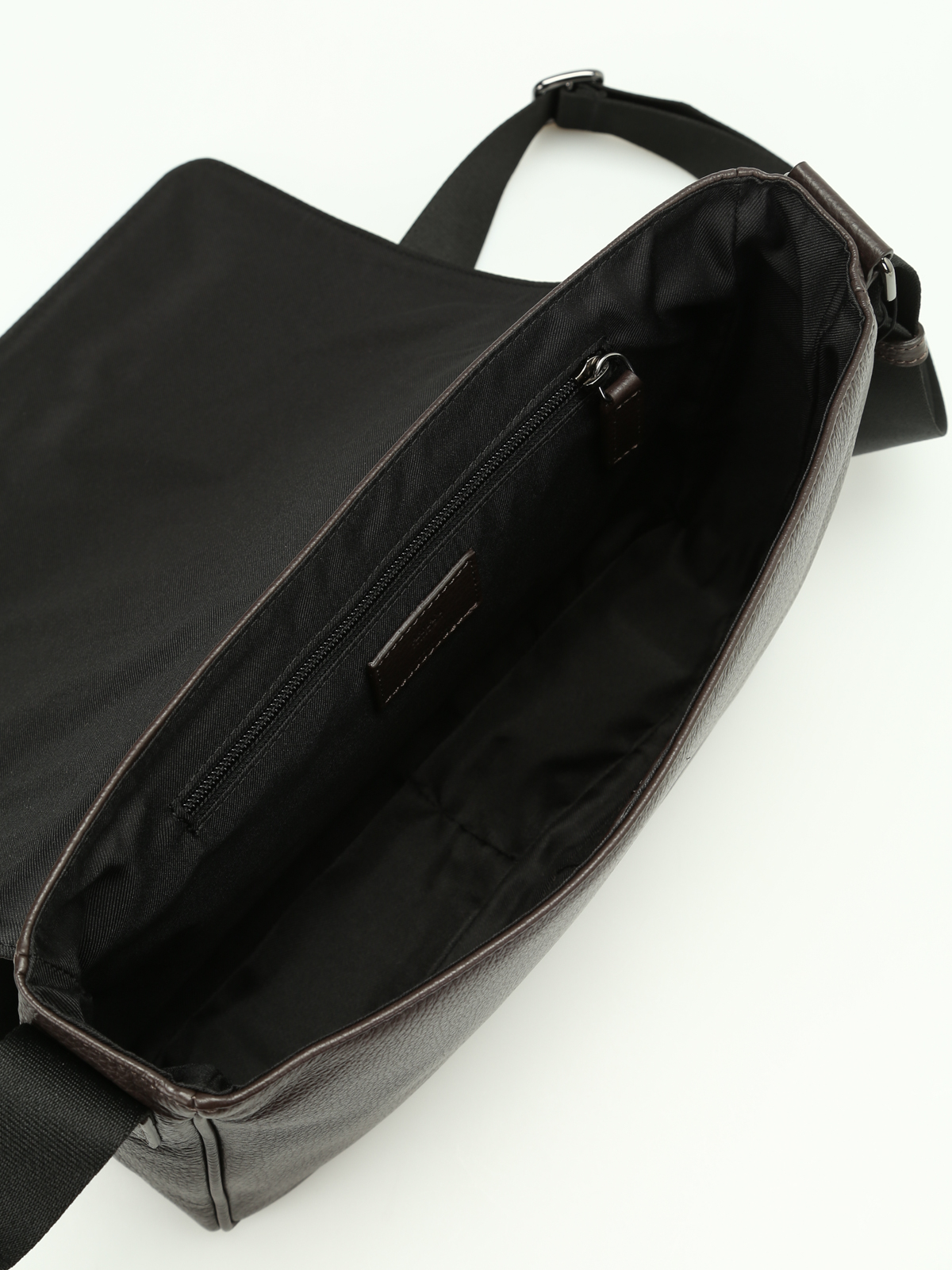 armani leather messenger bag