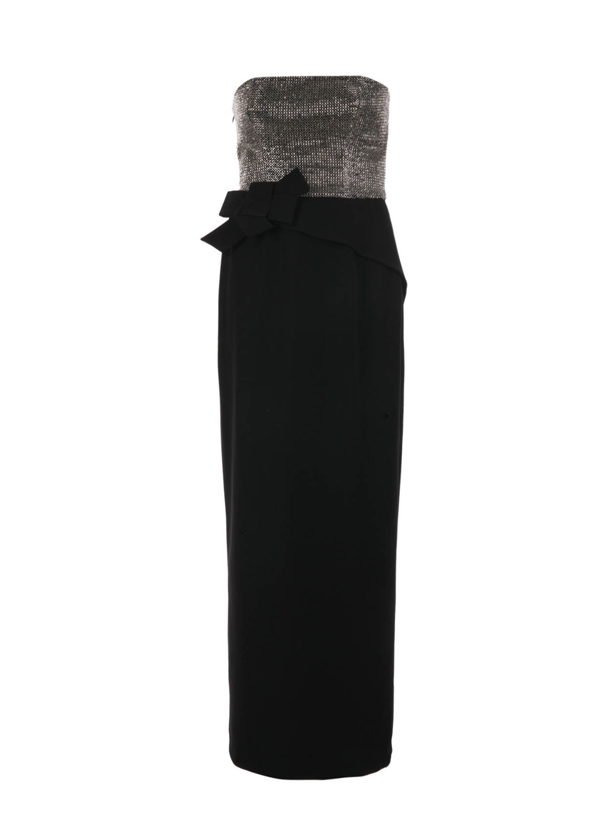 Black Strapless Column Dress
