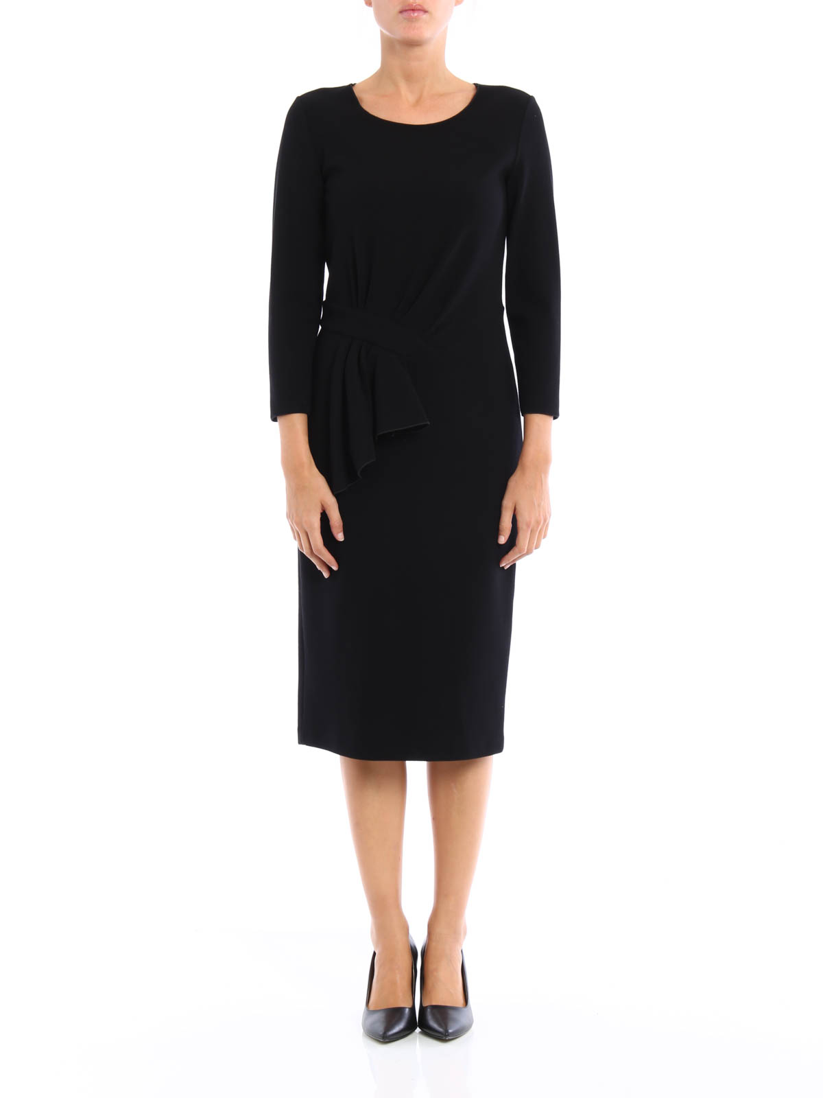 armani collezioni black dress